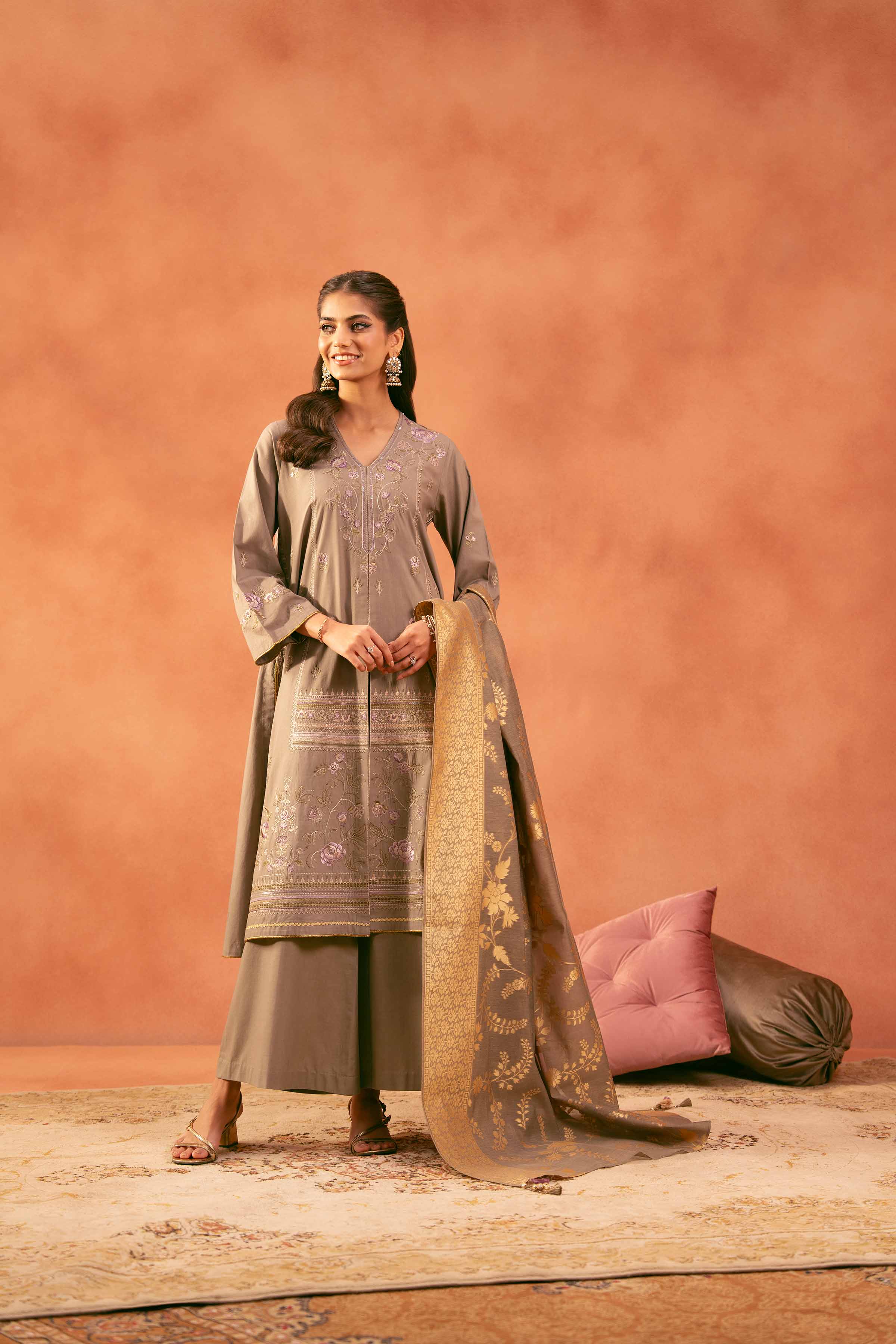 3 Piece - Embroidered Suit - 42519102 for Women - Unstitched Collection | Nishat | Shop Online