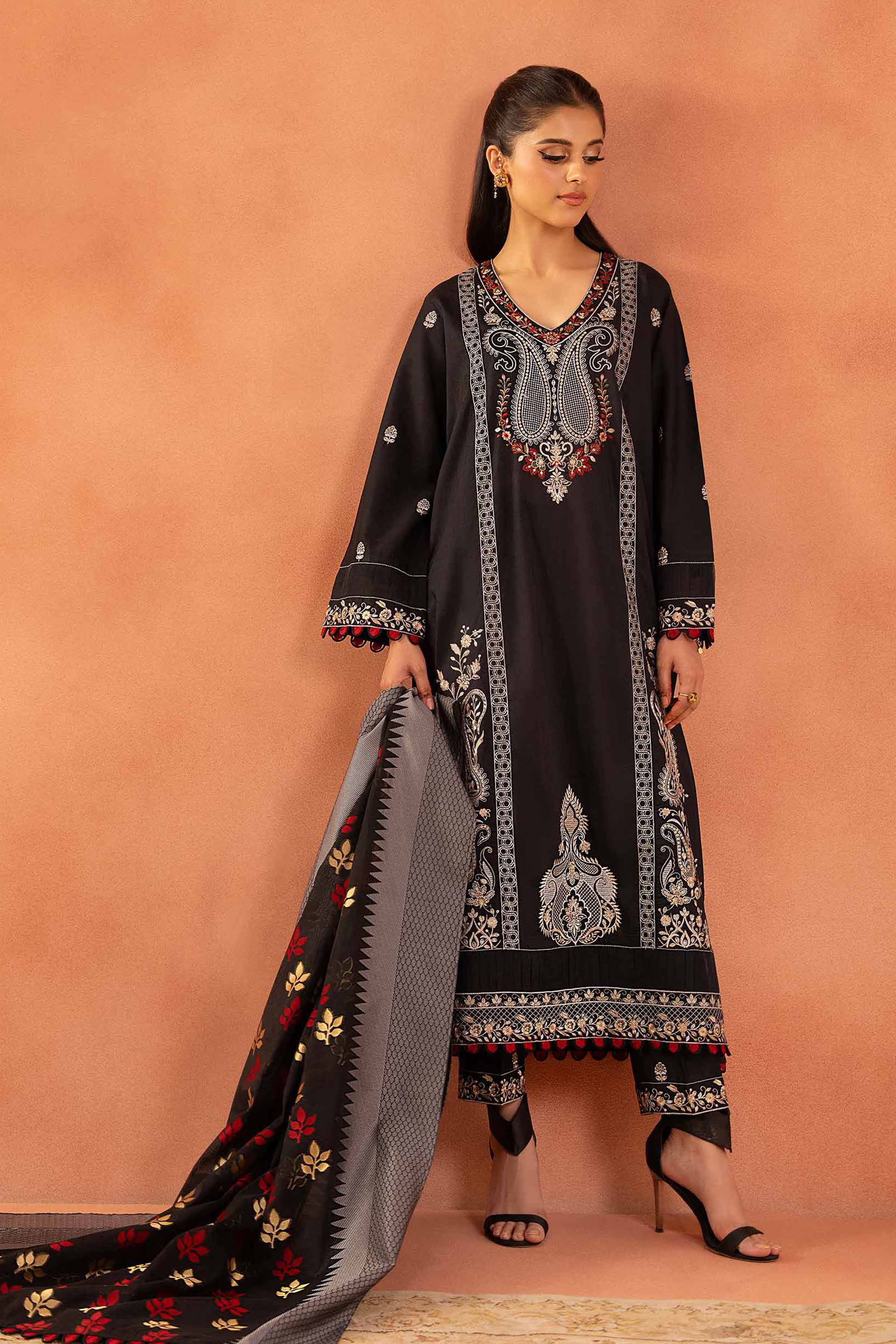 3 Piece - Embroidered Suit - 42519106 for Women - Unstitched Collection | Nishat | Shop Online