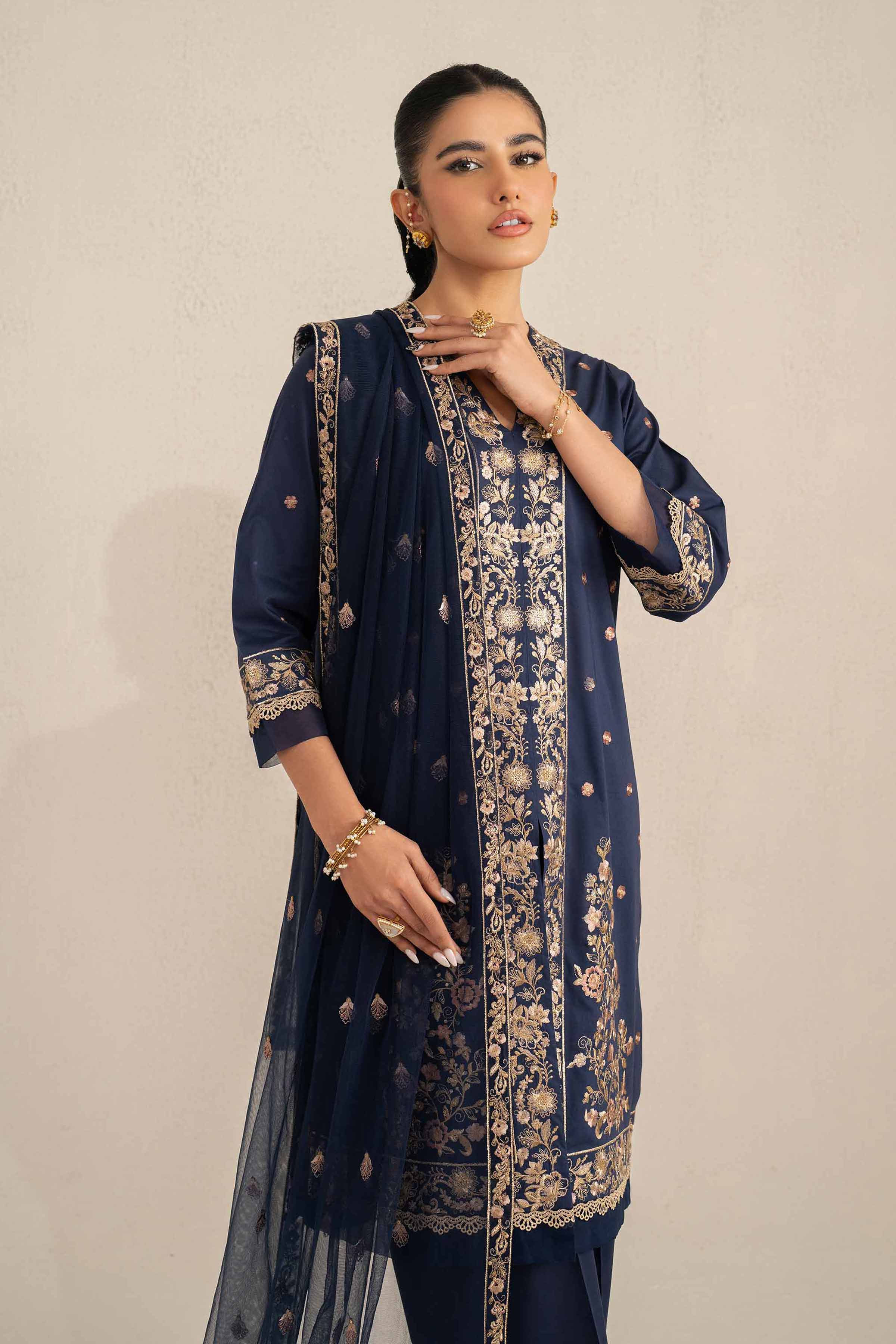 3 Piece - Embroidered Suit - 42519115 for Women - Unstitched Collection | Nishat | Shop Online