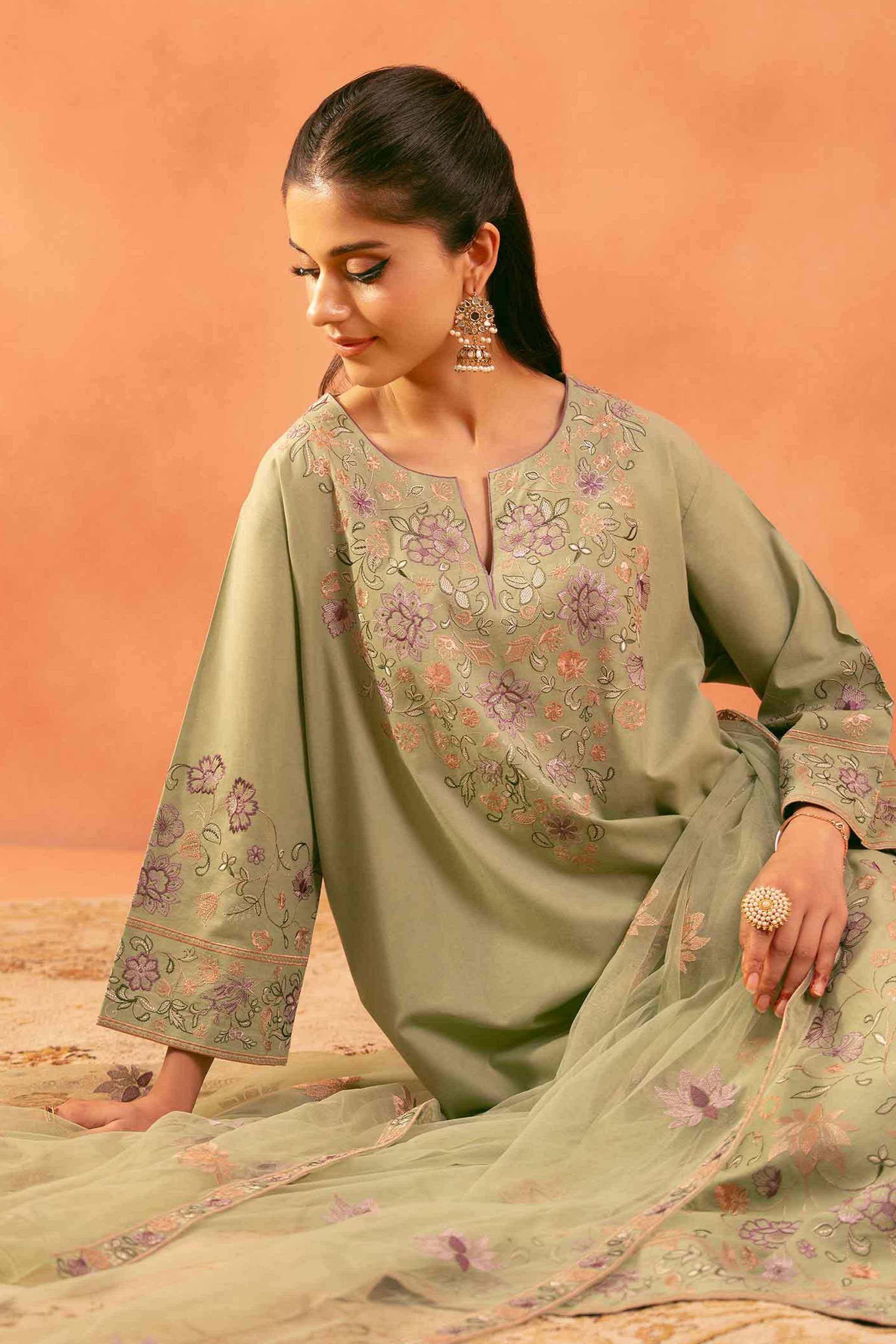 3 Piece - Embroidered Suit - 42519119 for Women - Unstitched Collection | Nishat | Shop Online