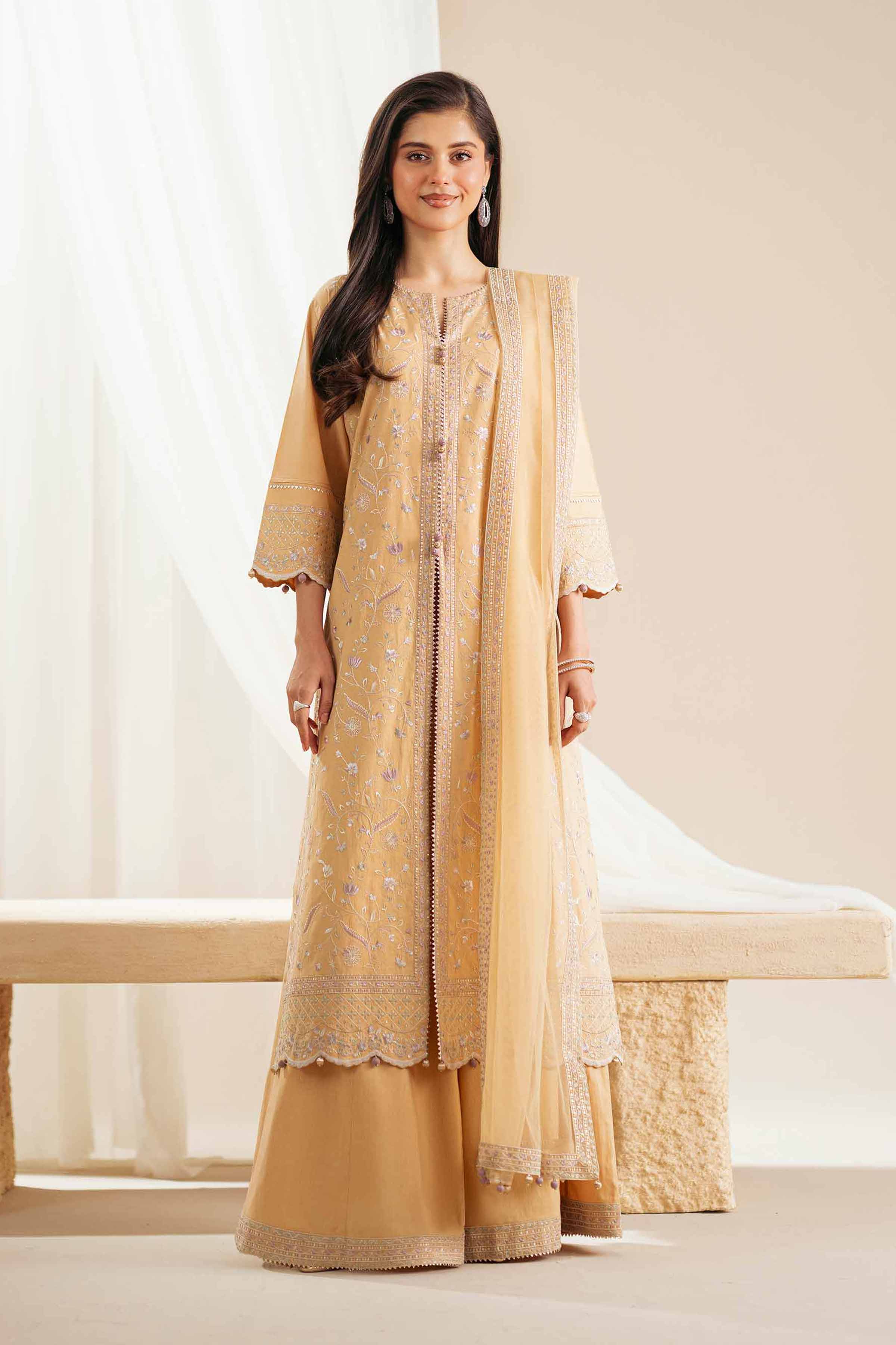 3 Piece - Embroidered Suit - 42519120 for Women - Unstitched Collection | Nishat | Shop Online