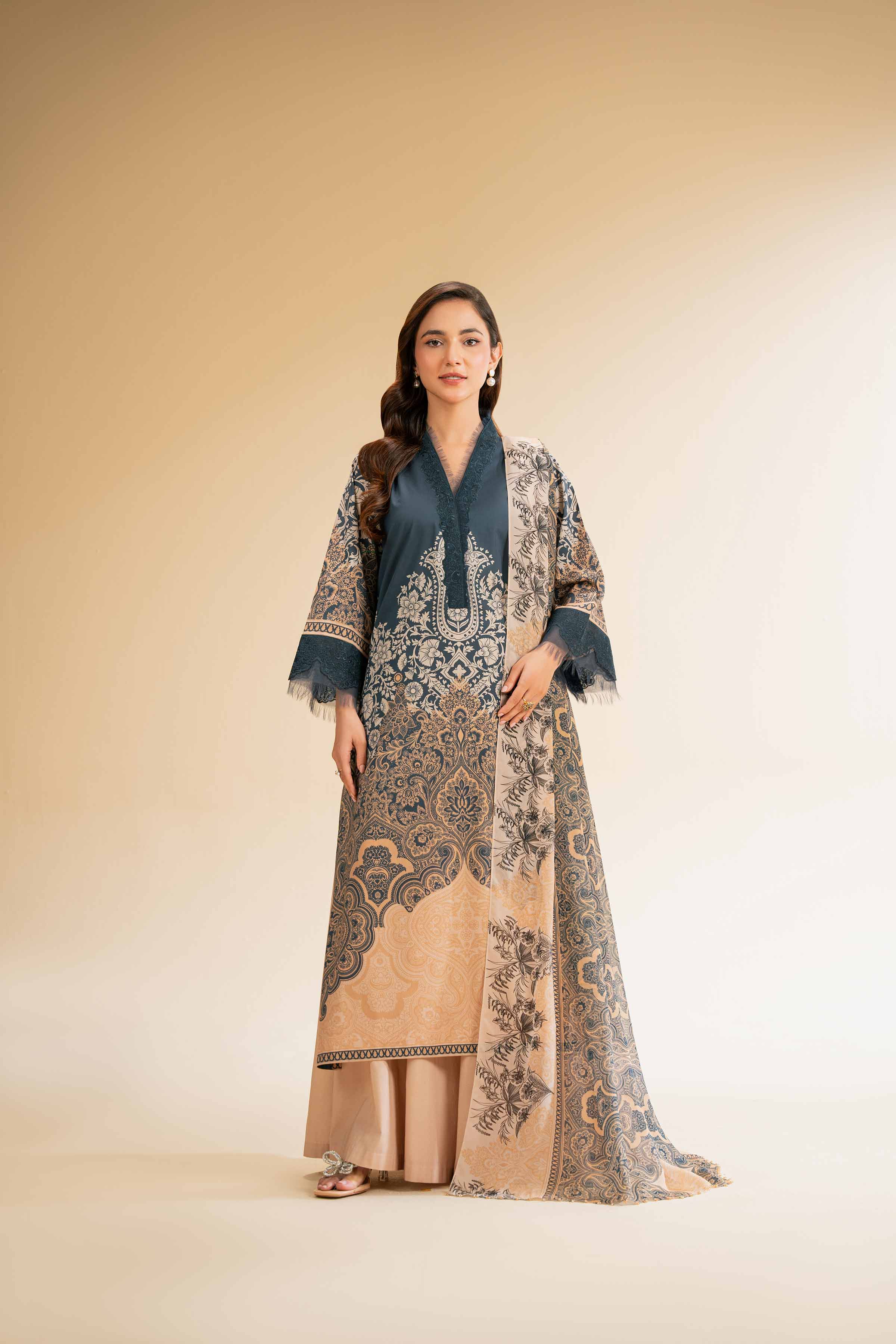 3 Piece - Printed Embroidered Suit - 42519166 for Women - Unstitched Collection | Nishat | Shop Online