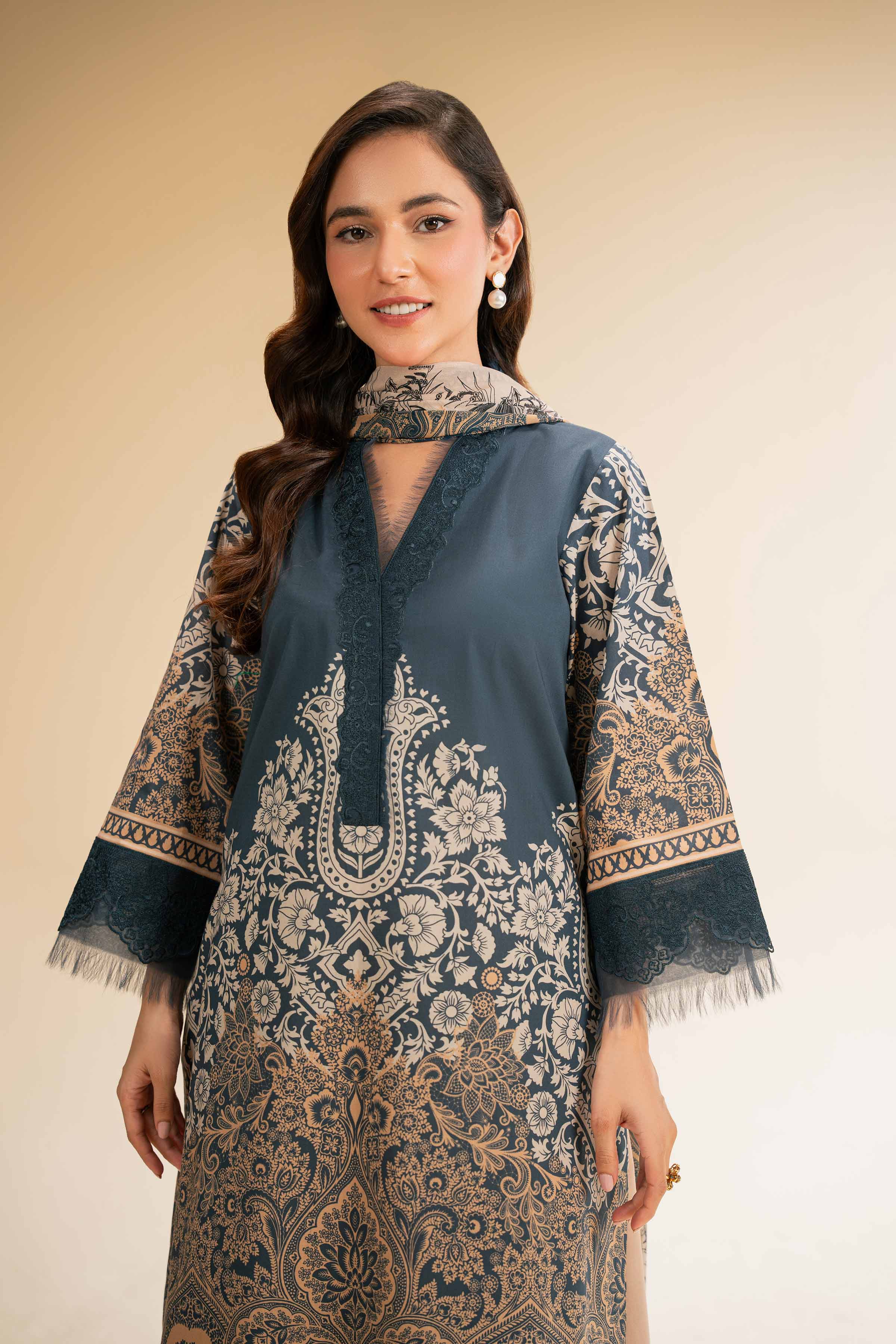 3 Piece - Printed Embroidered Suit - 42519166 for Women - Unstitched Collection | Nishat | Shop Online