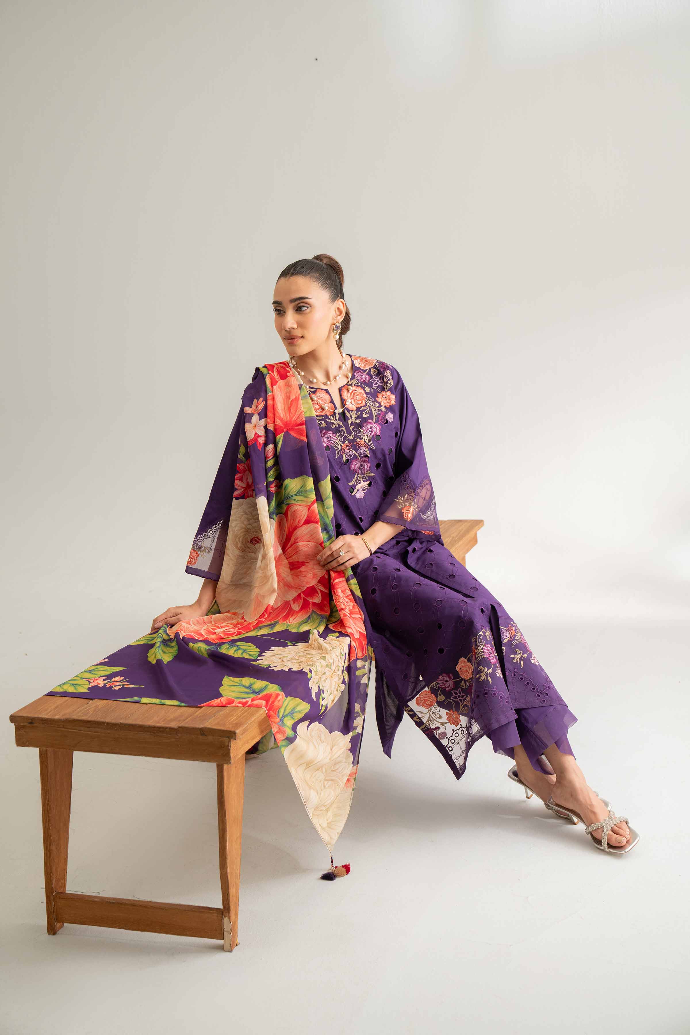 3 Piece - Embroidered Suit - 42519170 for Women - Unstitched Collection | Nishat | Shop Online