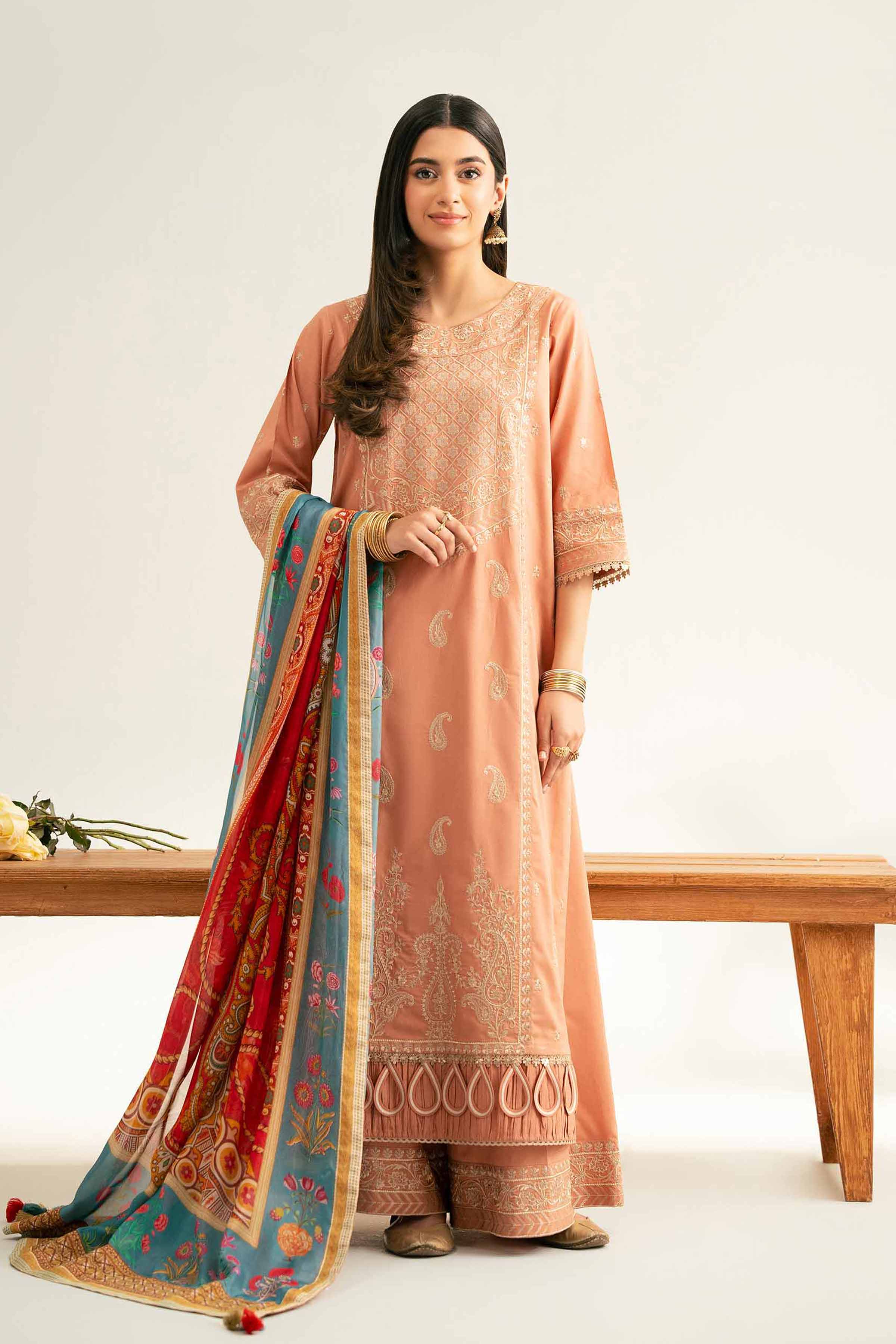 3 Piece - Printed Embroidered Suit - 42519171 for Women - Unstitched Collection | Nishat | Shop Online