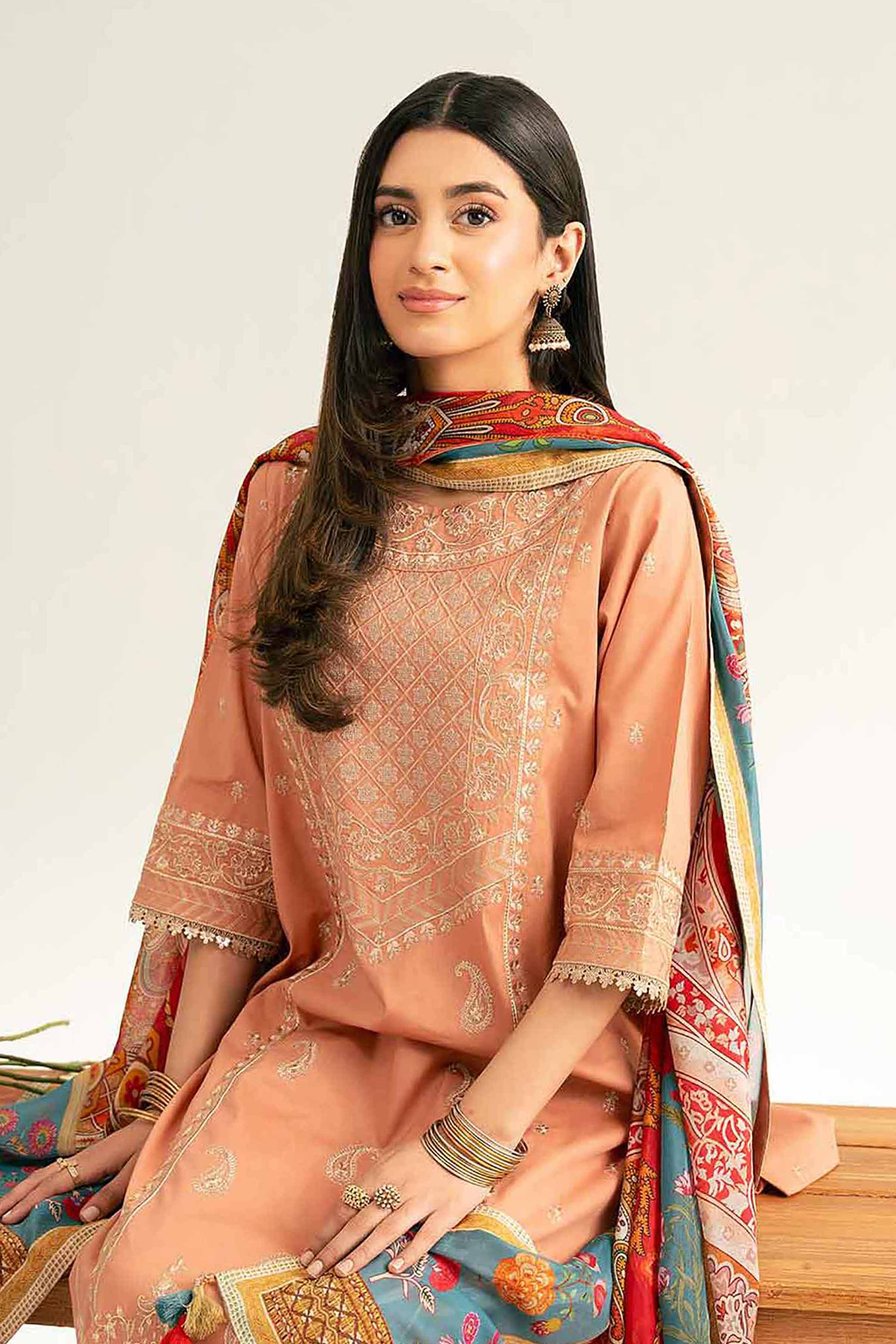 3 Piece - Printed Embroidered Suit - 42519171 for Women - Unstitched Collection | Nishat | Shop Online