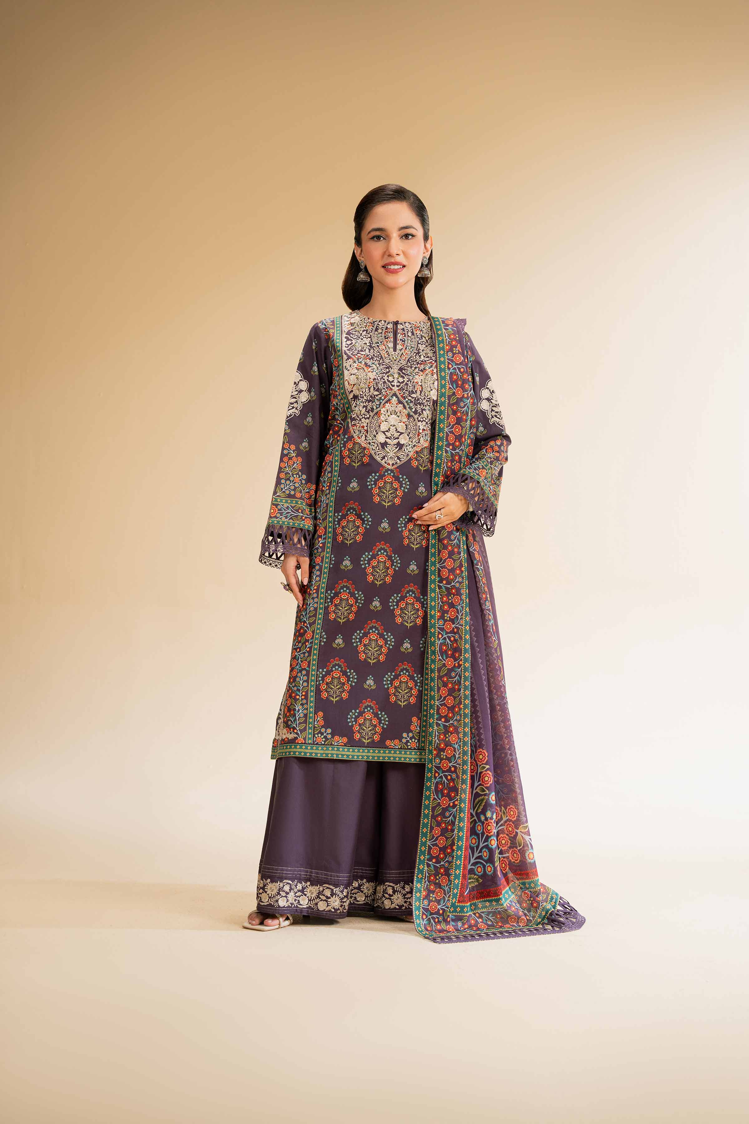 3 Piece - Printed Embroidered Suit - 42519172 for Women - Unstitched Collection | Nishat | Shop Online