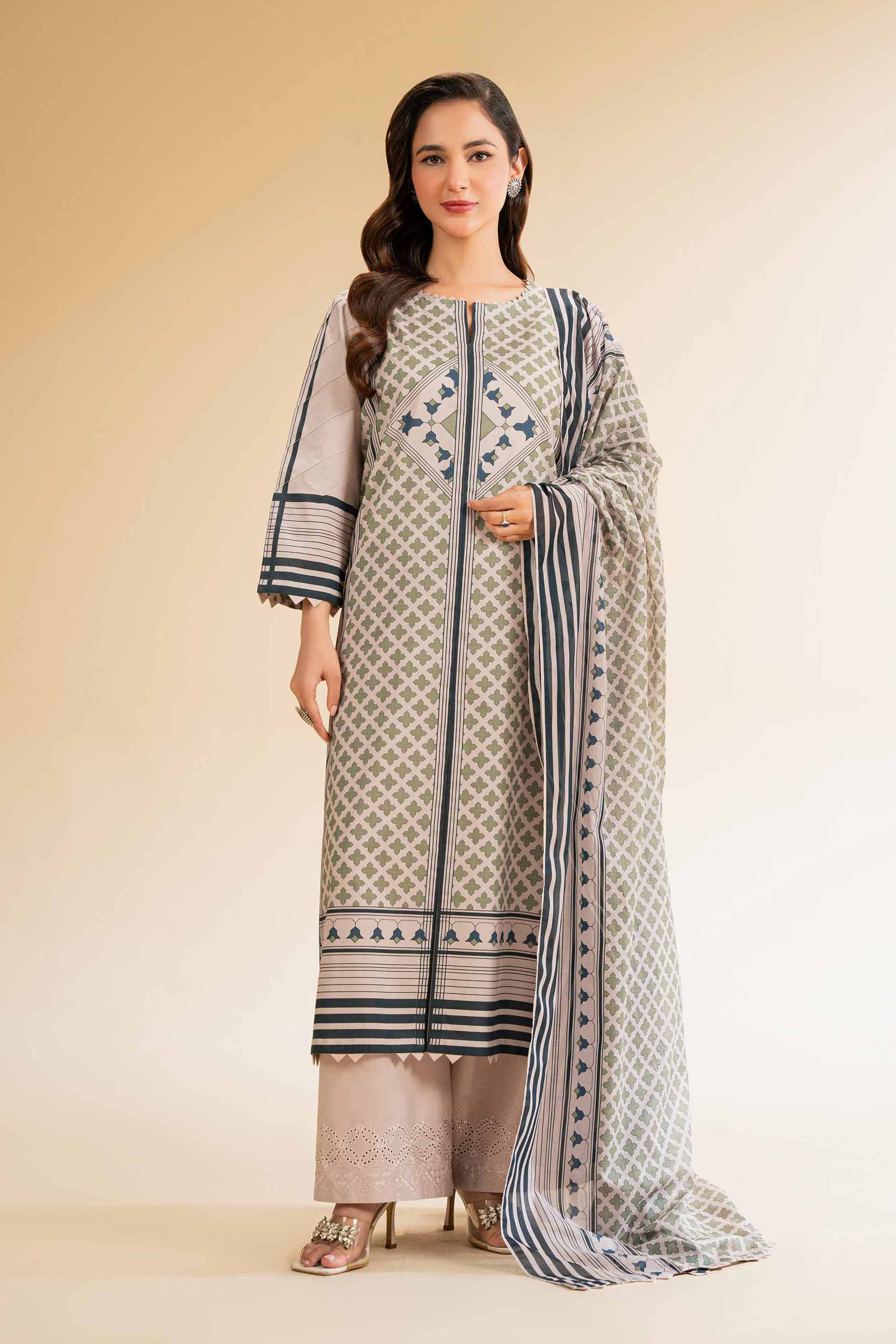 3 Piece - Printed Embroidered Suit - 42519173 for Women - Unstitched Collection | Nishat | Shop Online