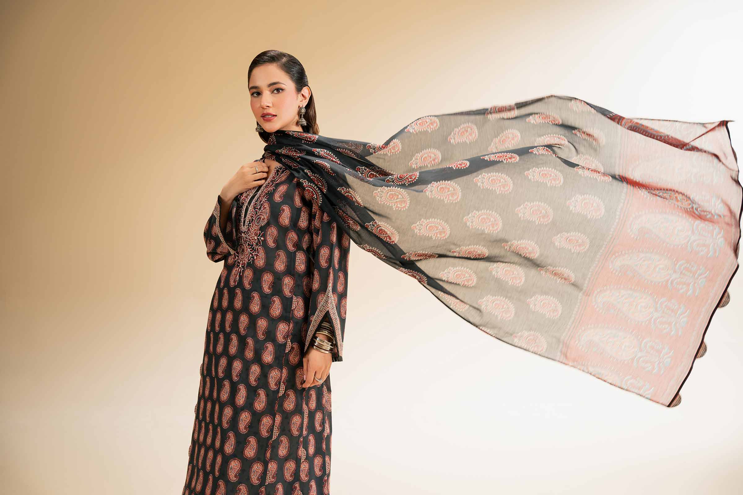 3 Piece - Printed Embroidered Suit - 42519175 for Women - Unstitched Collection | Nishat | Shop Online