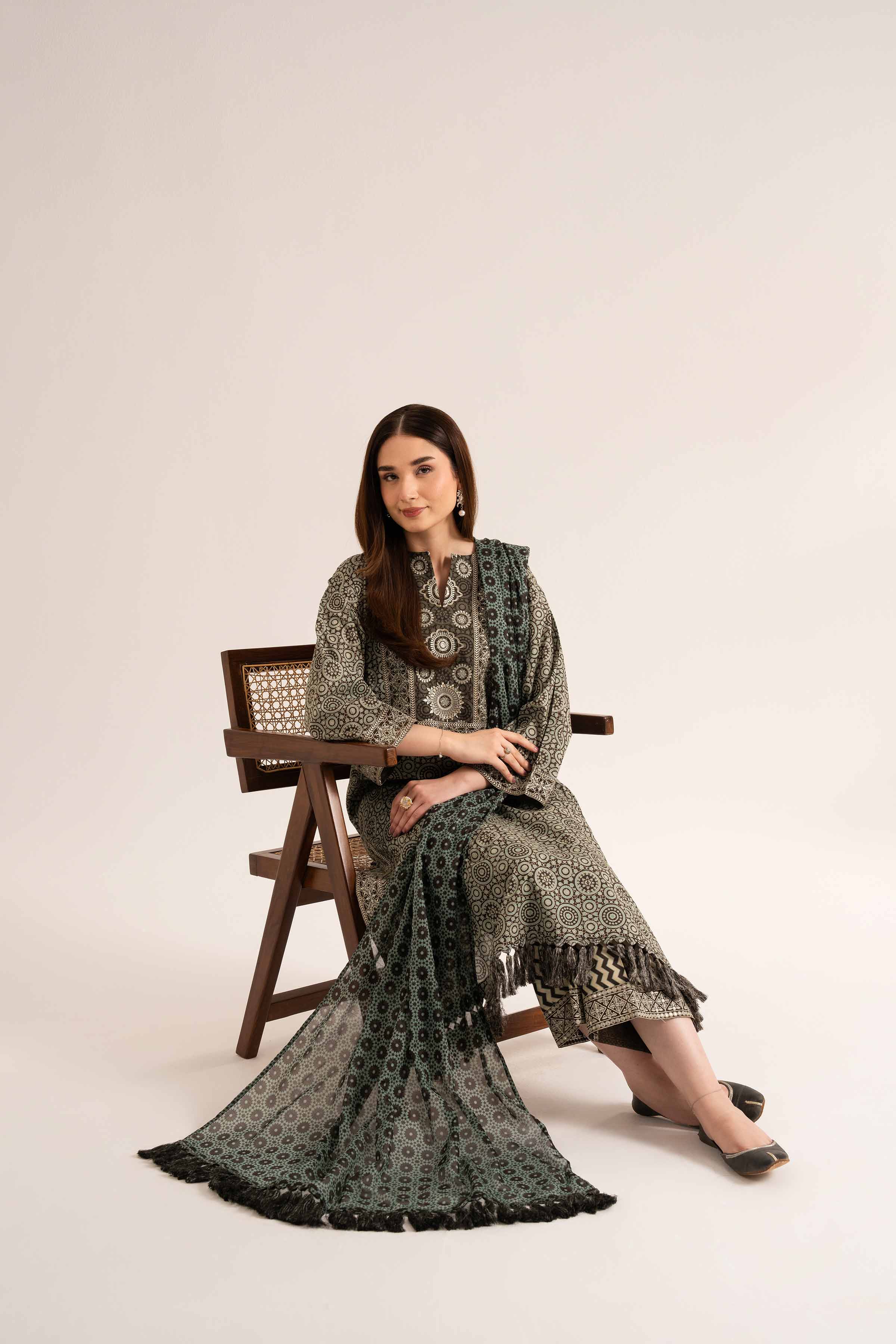 3 Piece - Printed Embroidered Suit - 42519179 for Women - Unstitched Collection | Nishat | Shop Online