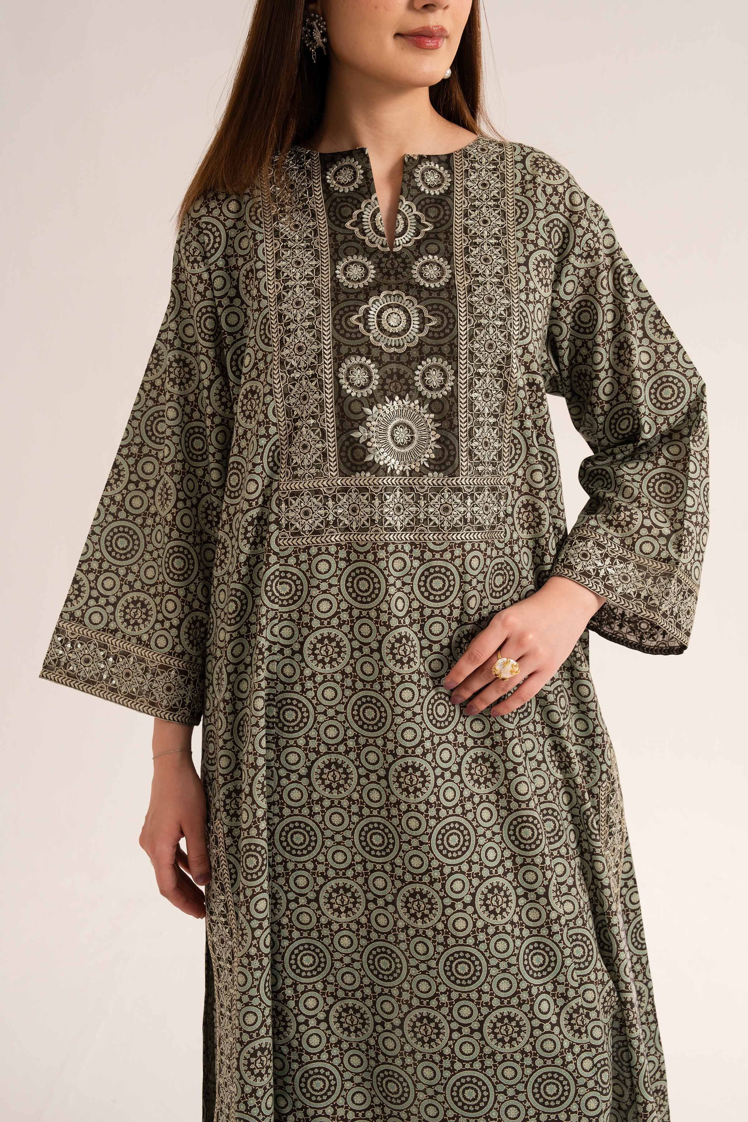 3 Piece - Printed Embroidered Suit - 42519179 for Women - Unstitched Collection | Nishat | Shop Online