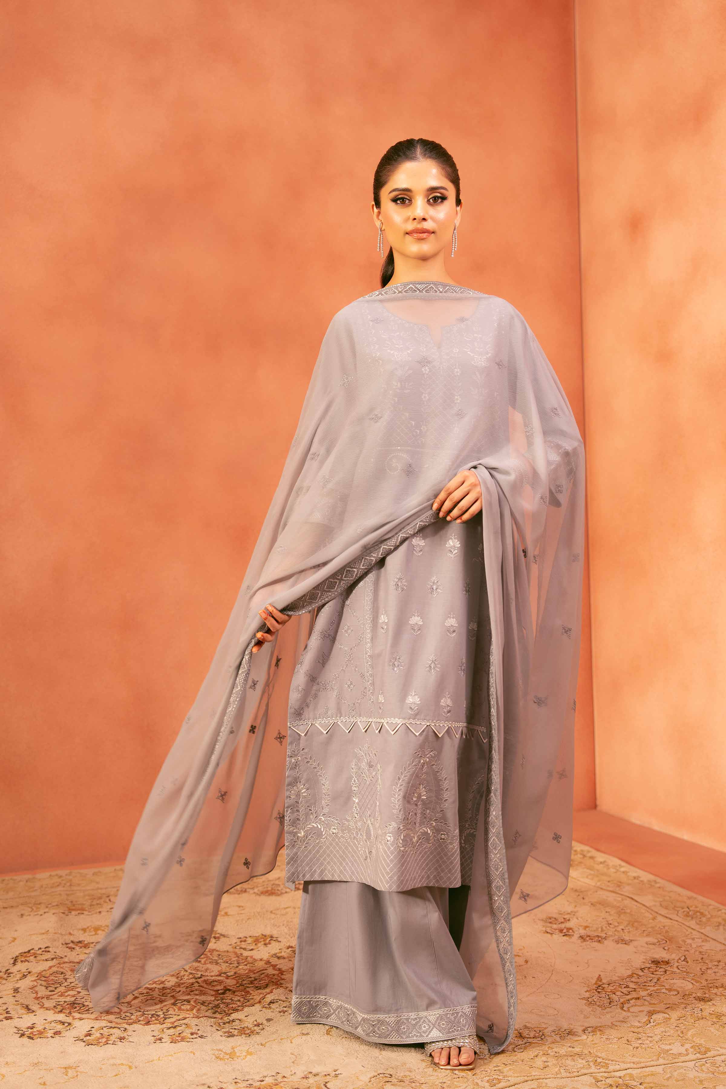 3 Piece - Embroidered Suit - 42519200 for Women - Unstitched Collection | Nishat | Shop Online