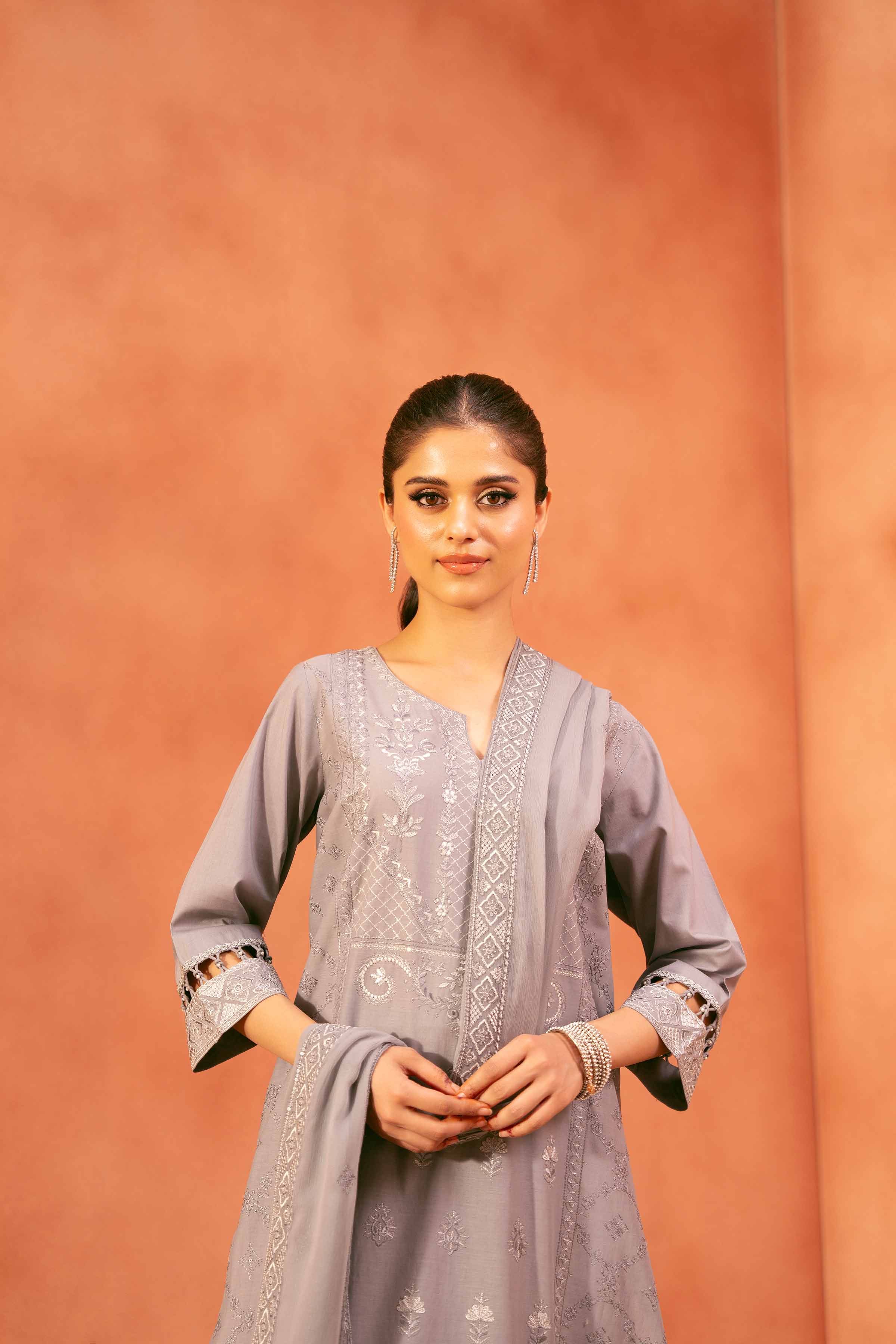 3 Piece - Embroidered Suit - 42519200 for Women - Unstitched Collection | Nishat | Shop Online