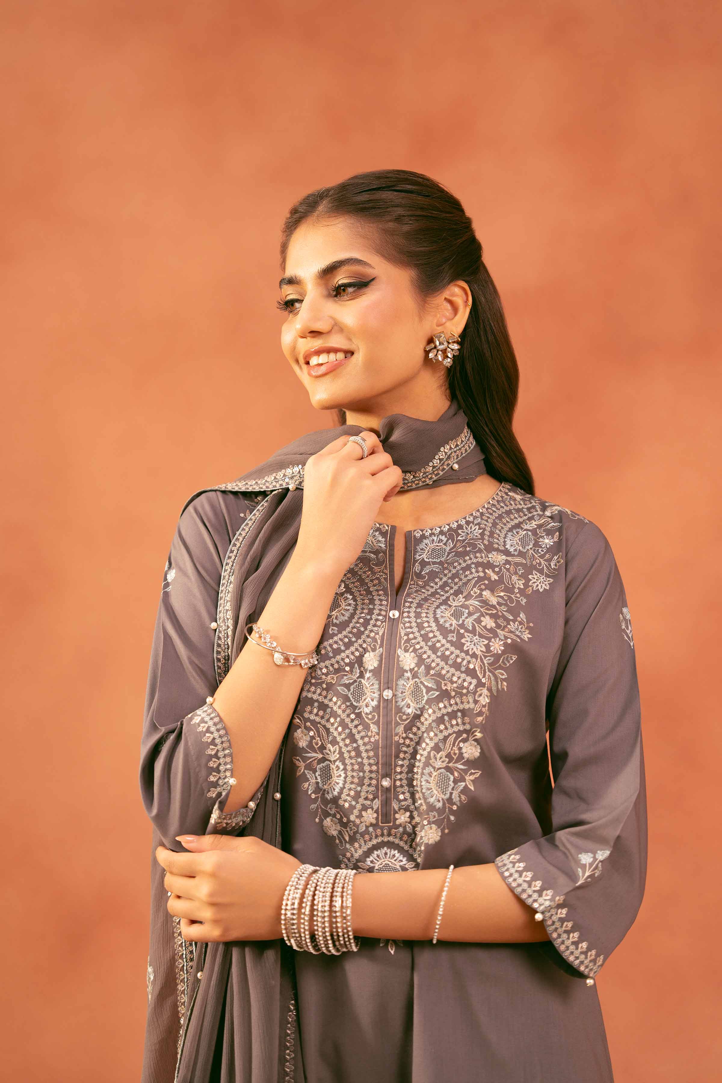 3 Piece - Embroidered Suit - 42519205 for Women - Unstitched Collection | Nishat | Shop Online