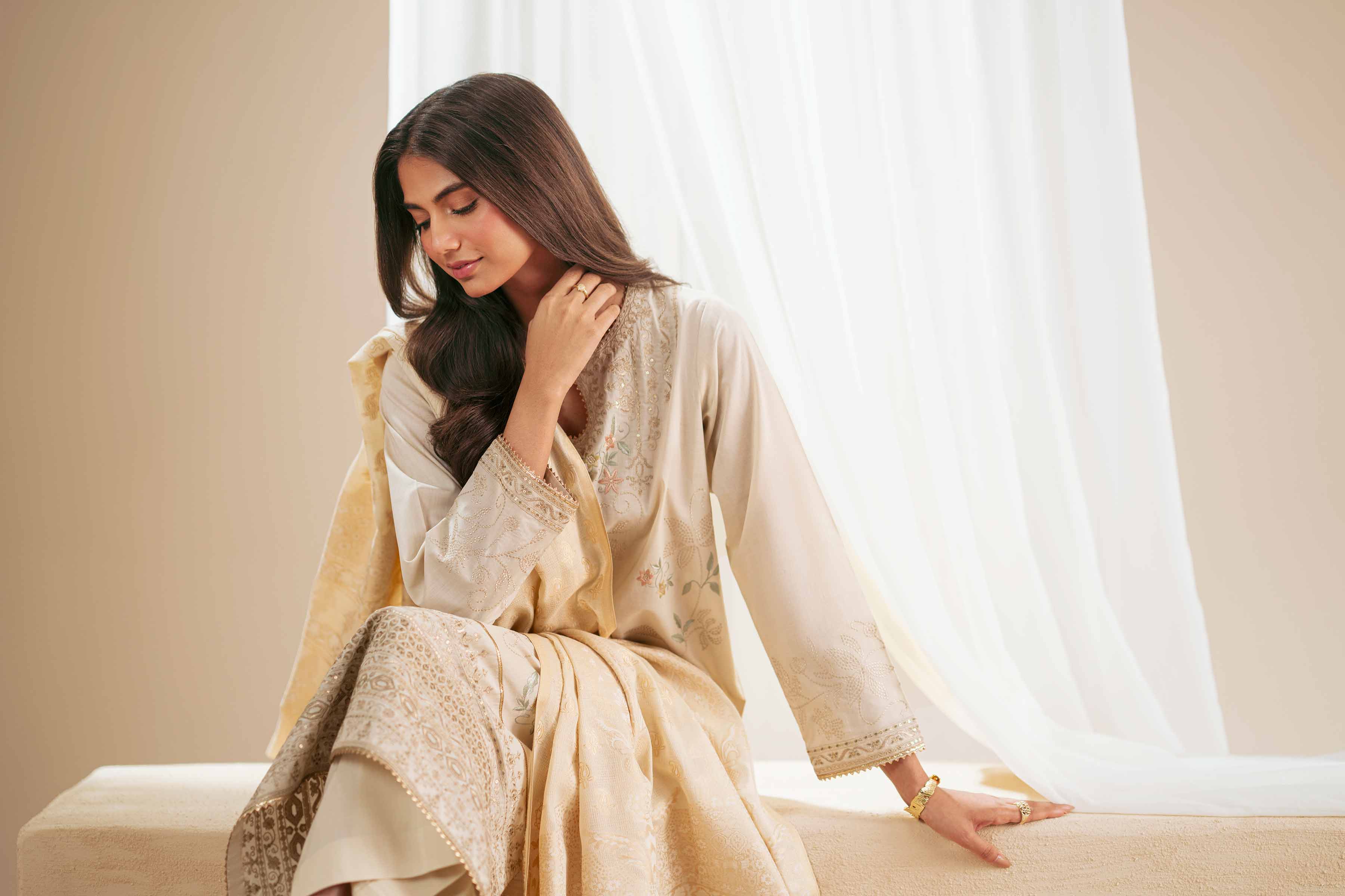 3 Piece - Embroidered Suit - 42519214 for Women - Unstitched Collection | Nishat | Shop Online