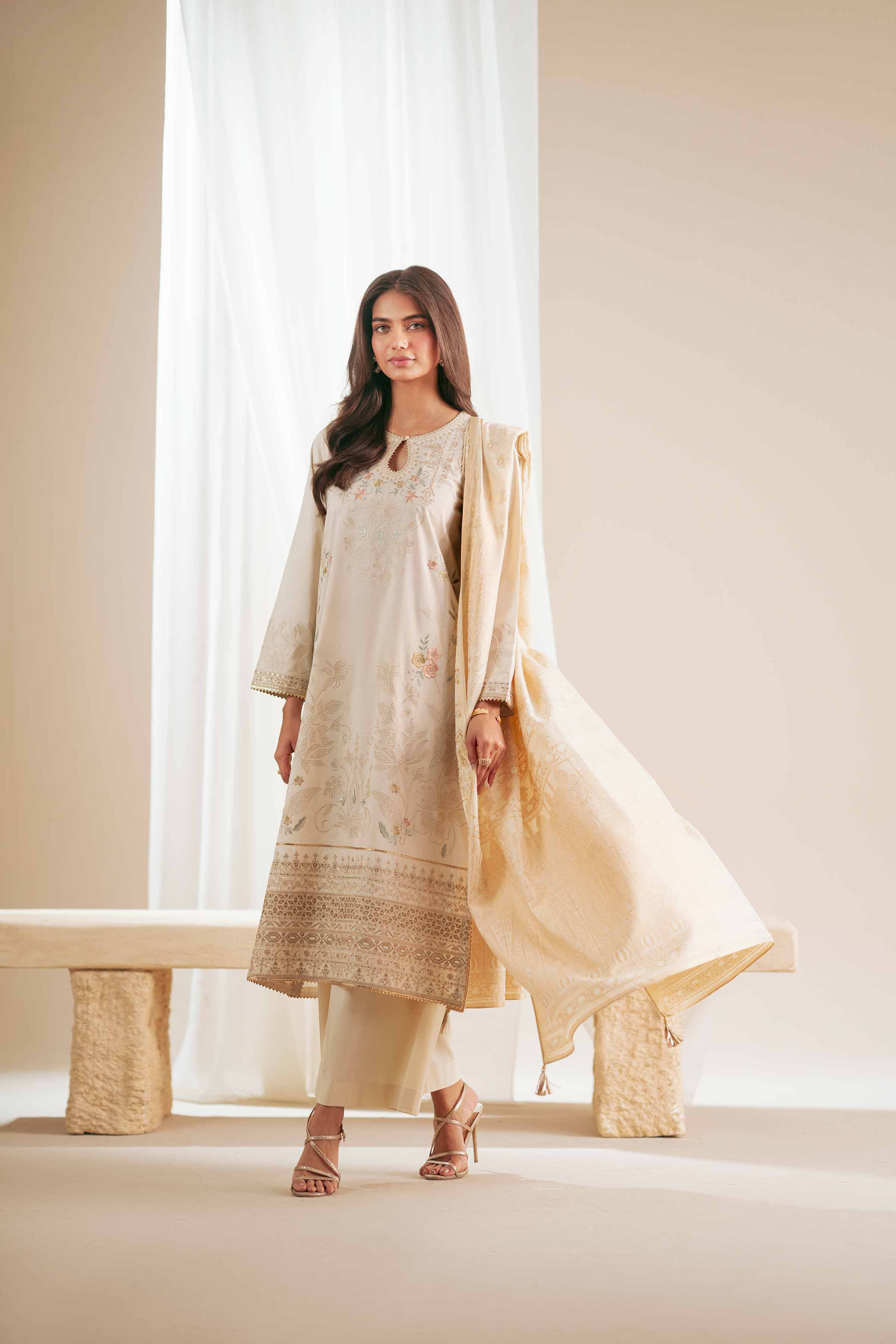 3 Piece - Embroidered Suit - 42519214 for Women - Unstitched Collection | Nishat | Shop Online