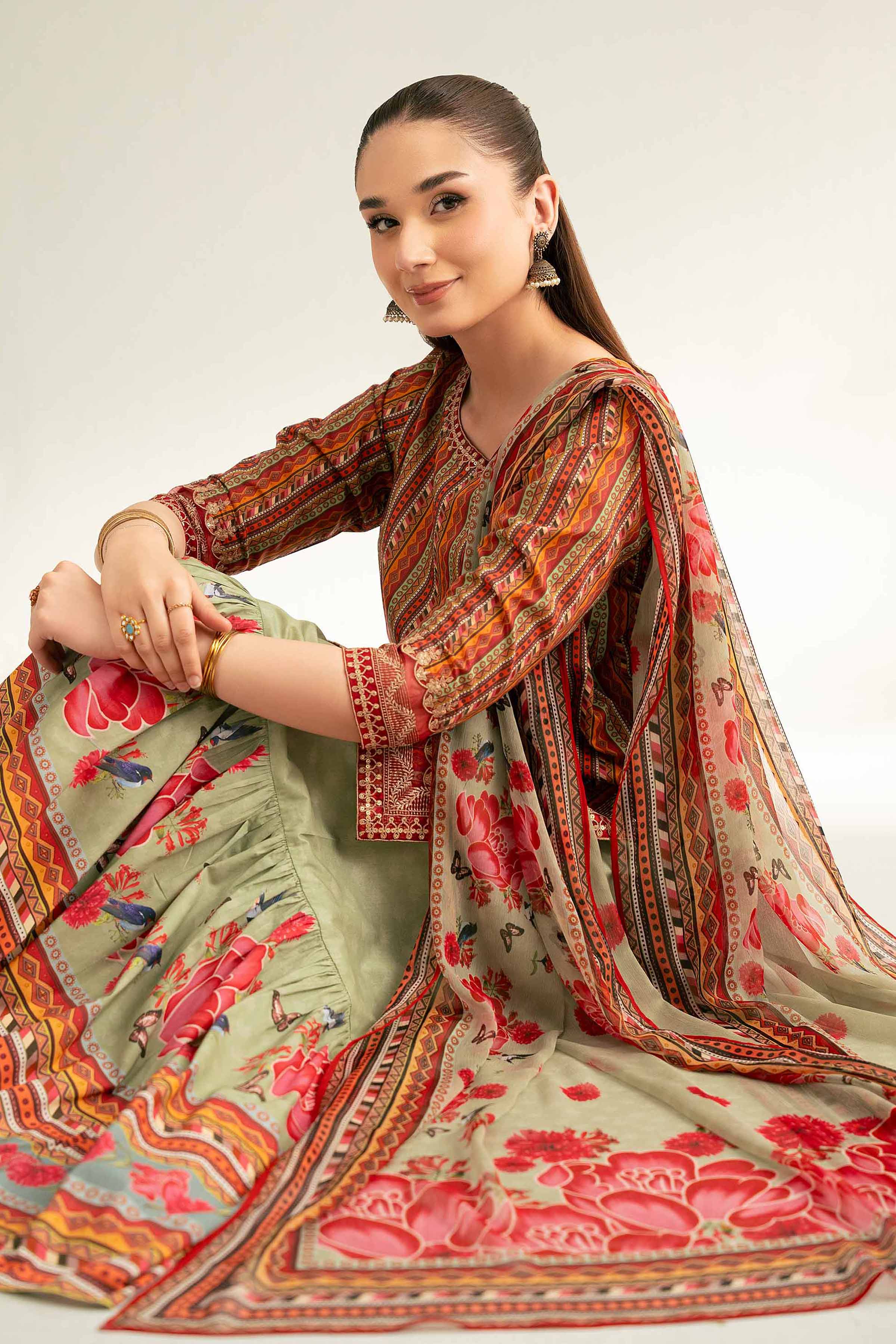 3 Piece - Embroidered Suit - 42519397 for Women - Unstitched Collection | Nishat | Shop Online