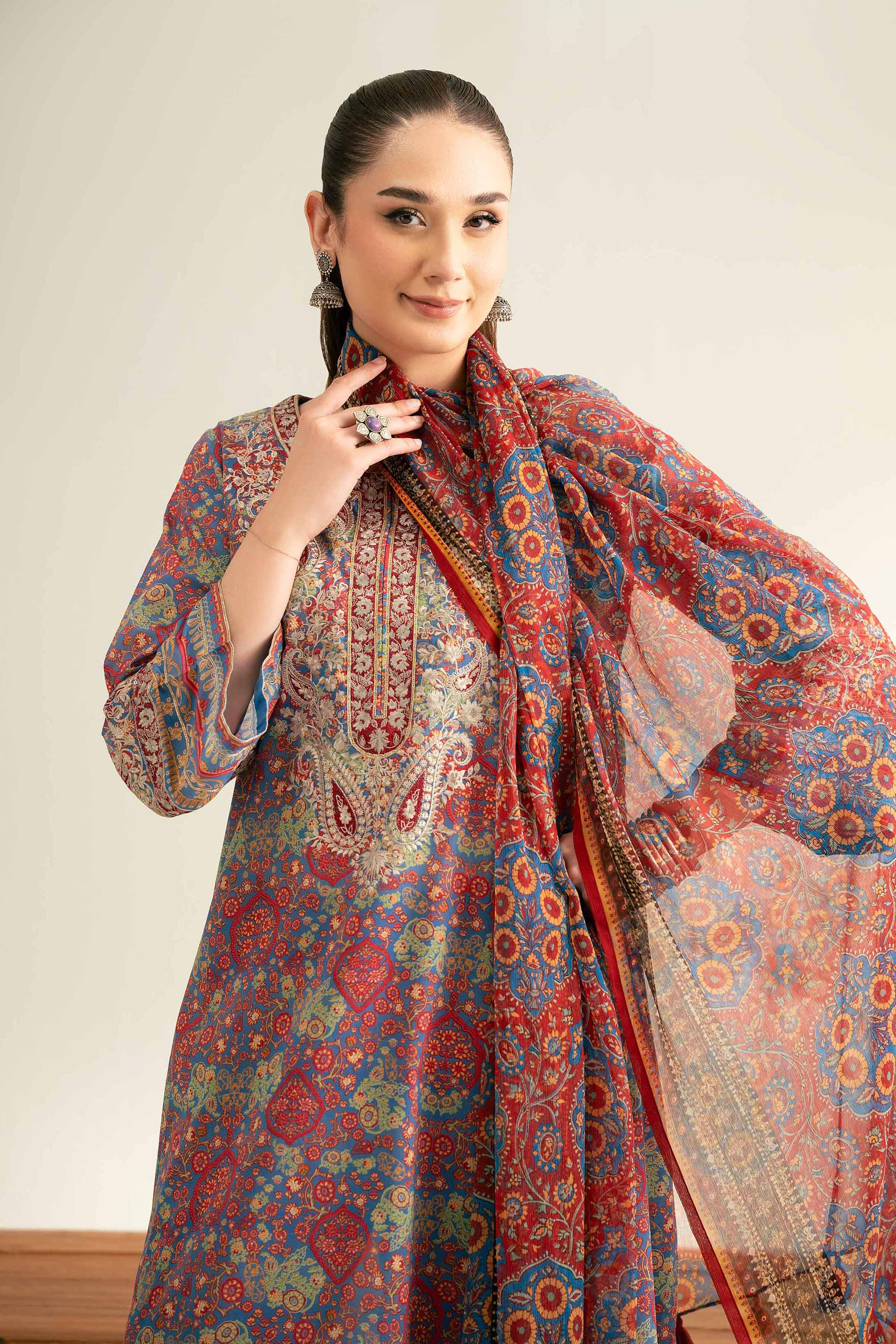 3 Piece - Embroidered Suit - 42519400 for Women - Unstitched Collection | Nishat | Shop Online
