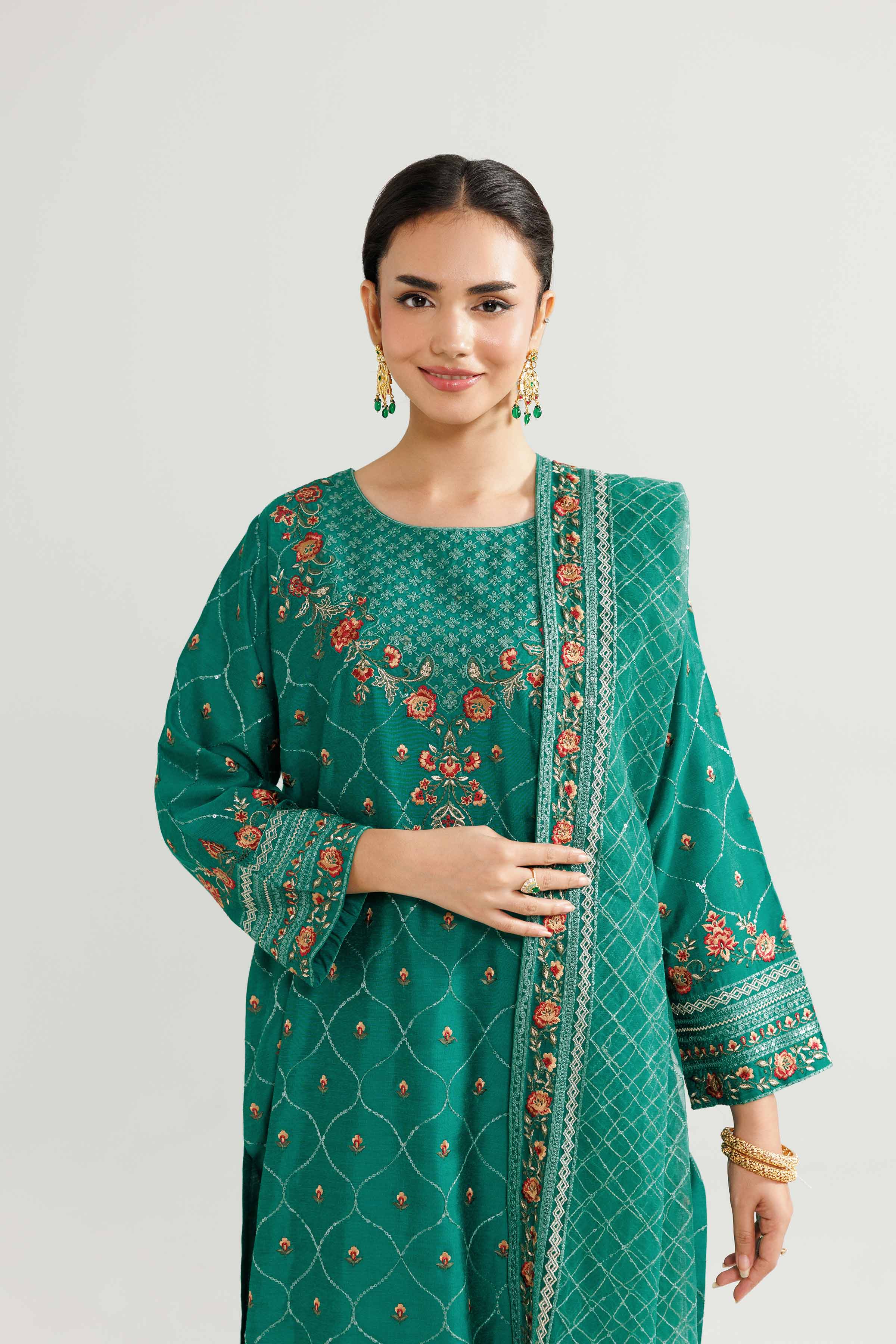 3 Piece - Embroidered Suit - 42519545 for Women - Ready to Stitch Collection | Nishat | Shop Online