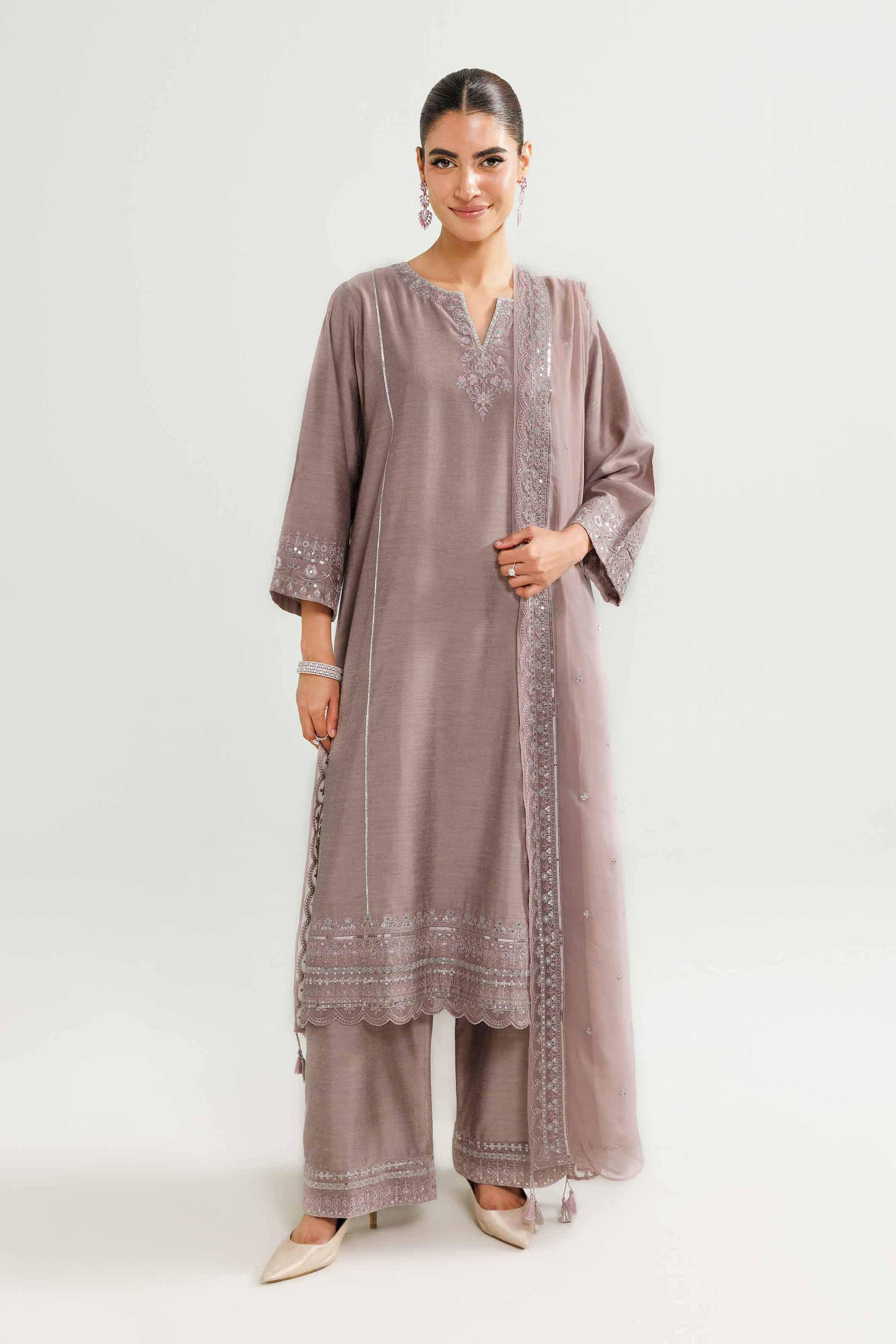 3 Piece - Embroidered Suit - 42519547 for Women - Unstitched Collection | Nishat | Shop Online