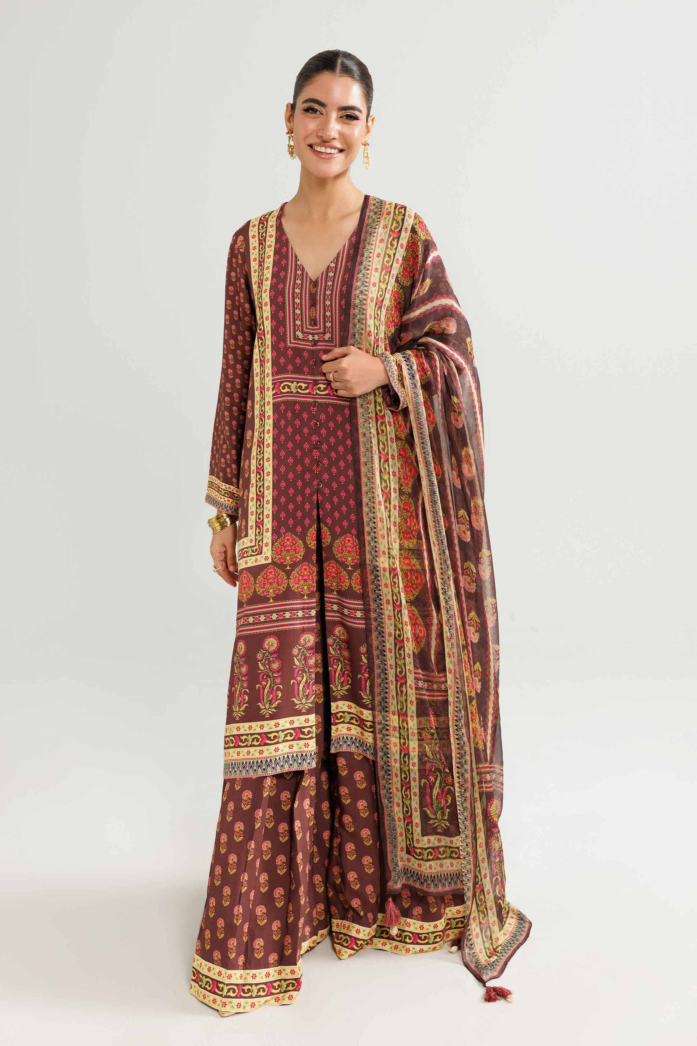 3 Piece - Printed Suit - 42519594 for Women - Ready to Stitch Collection | Nishat | Shop Online