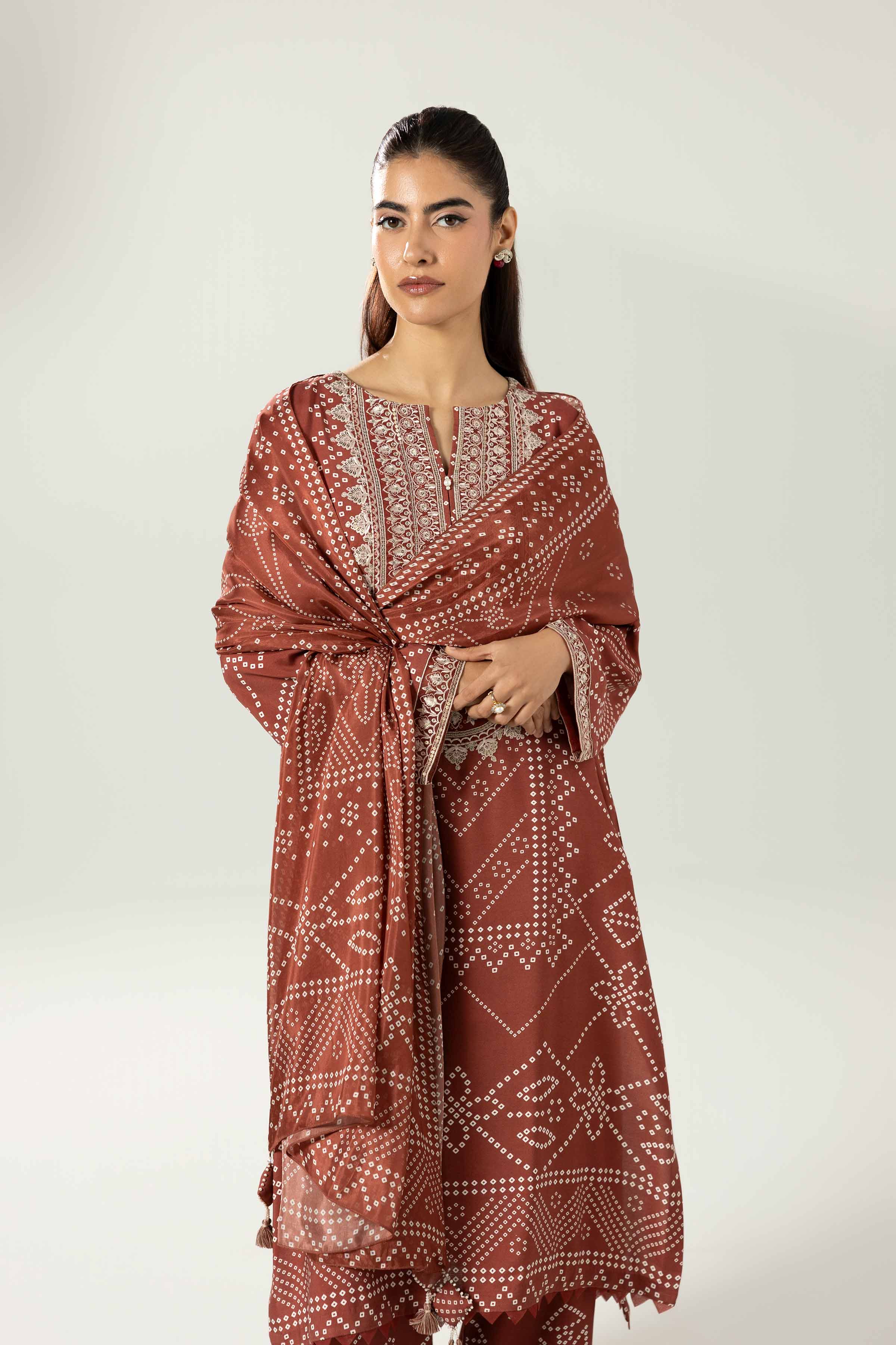 3 Piece - Printed Embroidered Suit - 42519601 for Women - Ready to Stitch Collection | Nishat | Shop Online