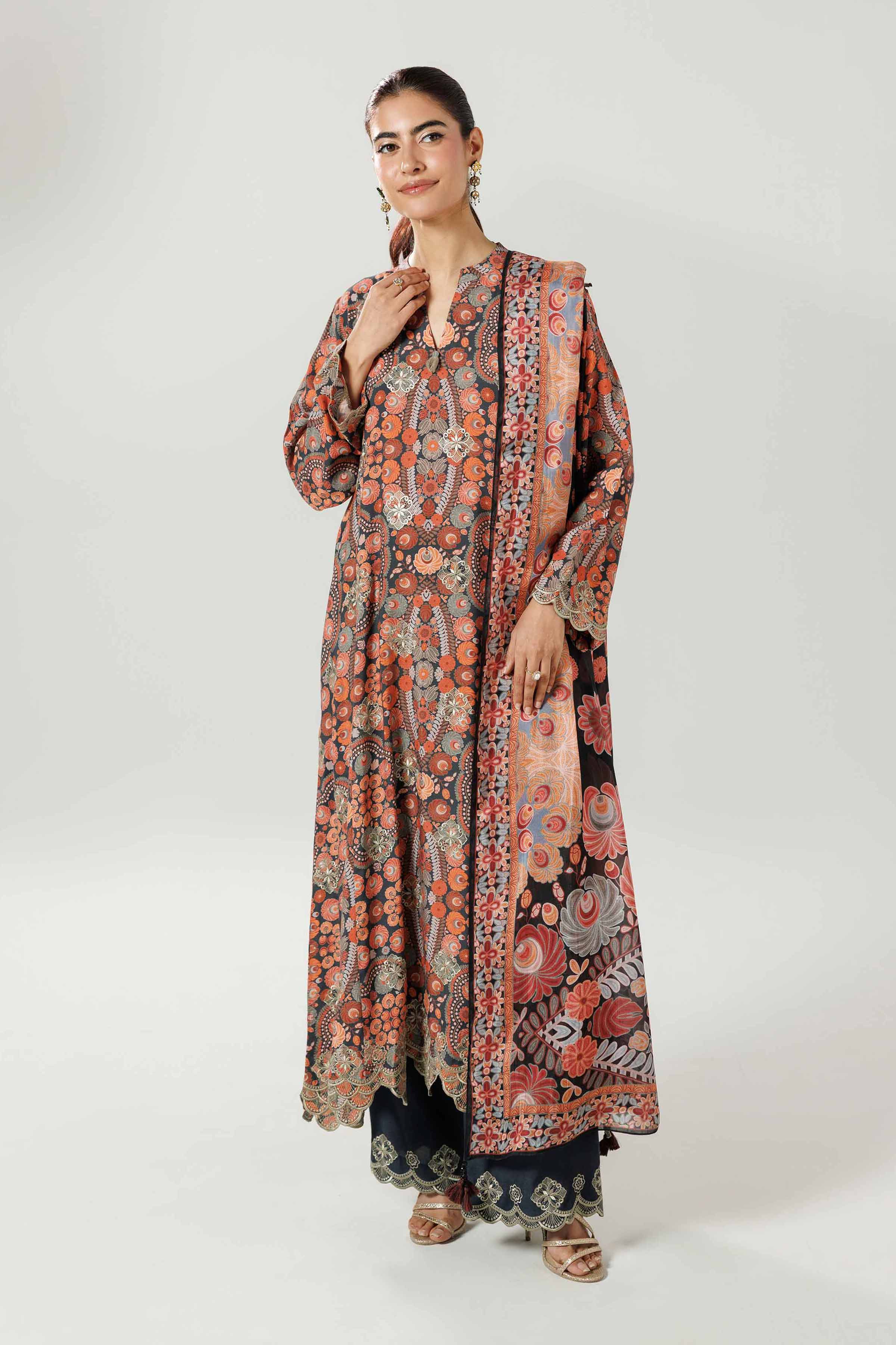 3 Piece - Printed Embroidered Suit - 42519603 for Women - Ready to Stitch Collection | Nishat | Shop Online