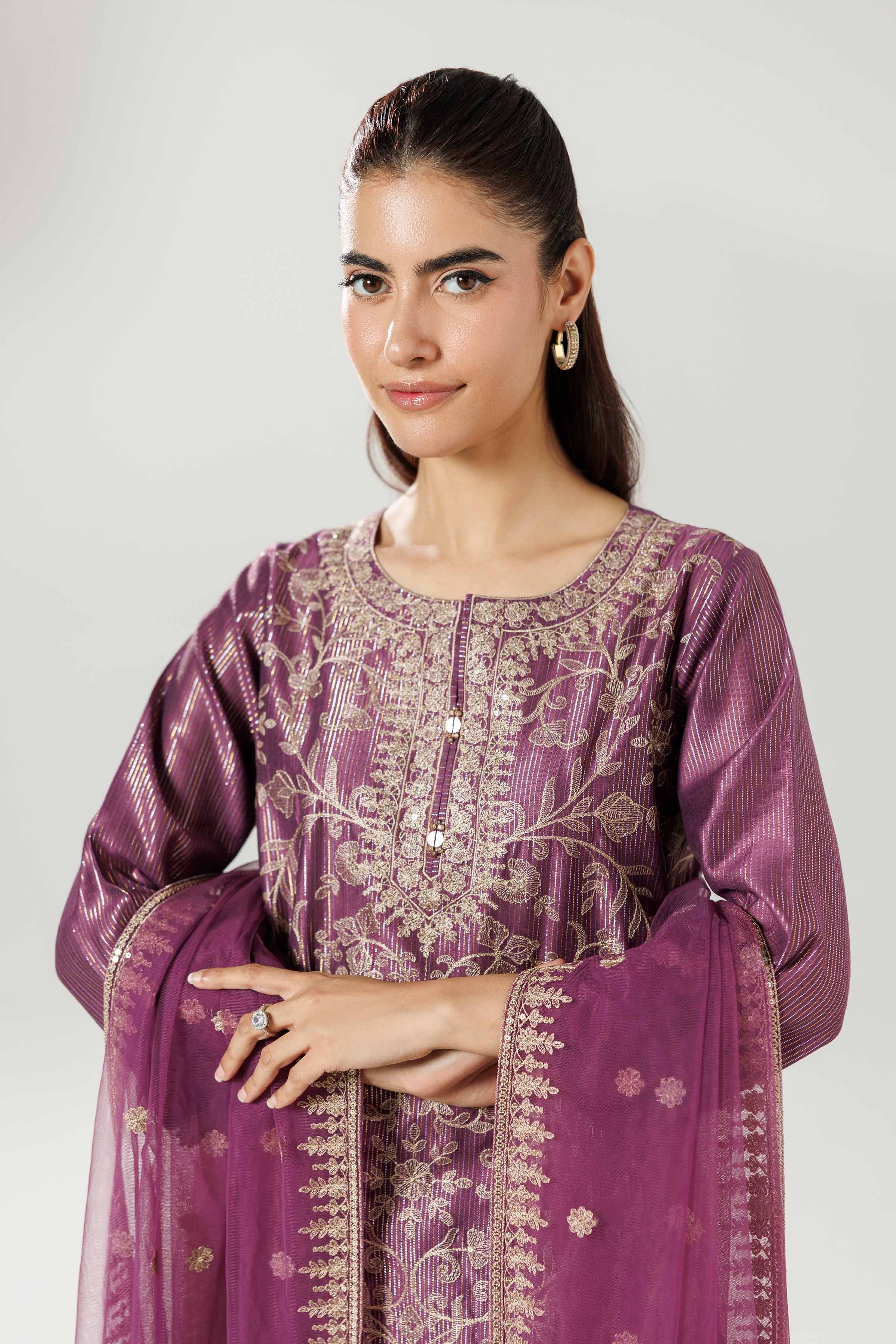 3 Piece - Embroidered Suit - 42519624 for Women - Ready to Stitch Collection | Nishat | Shop Online