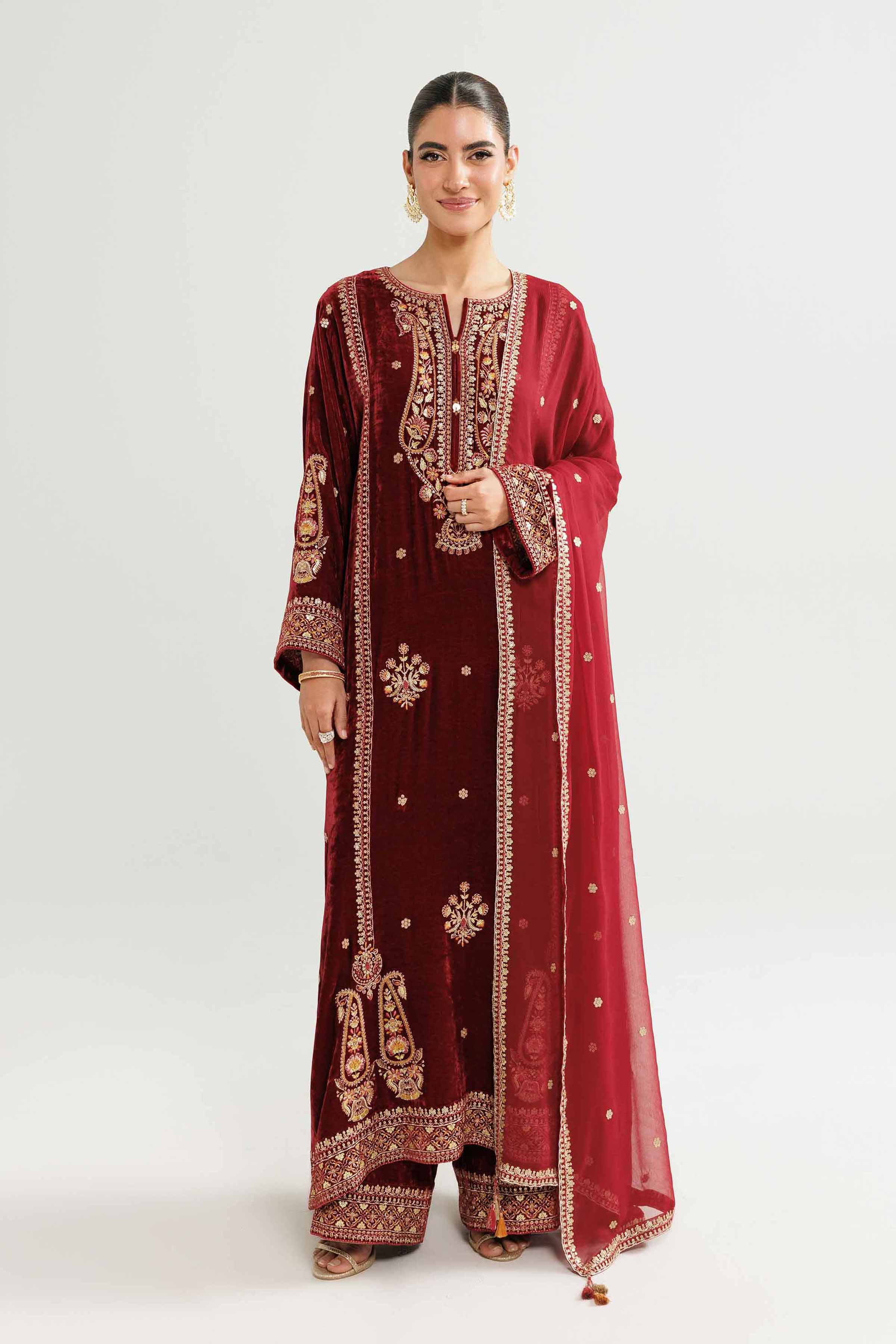 3 Piece - Embroidered Suit - 42519663 for Women - Unstitched Collection | Nishat | Shop Online