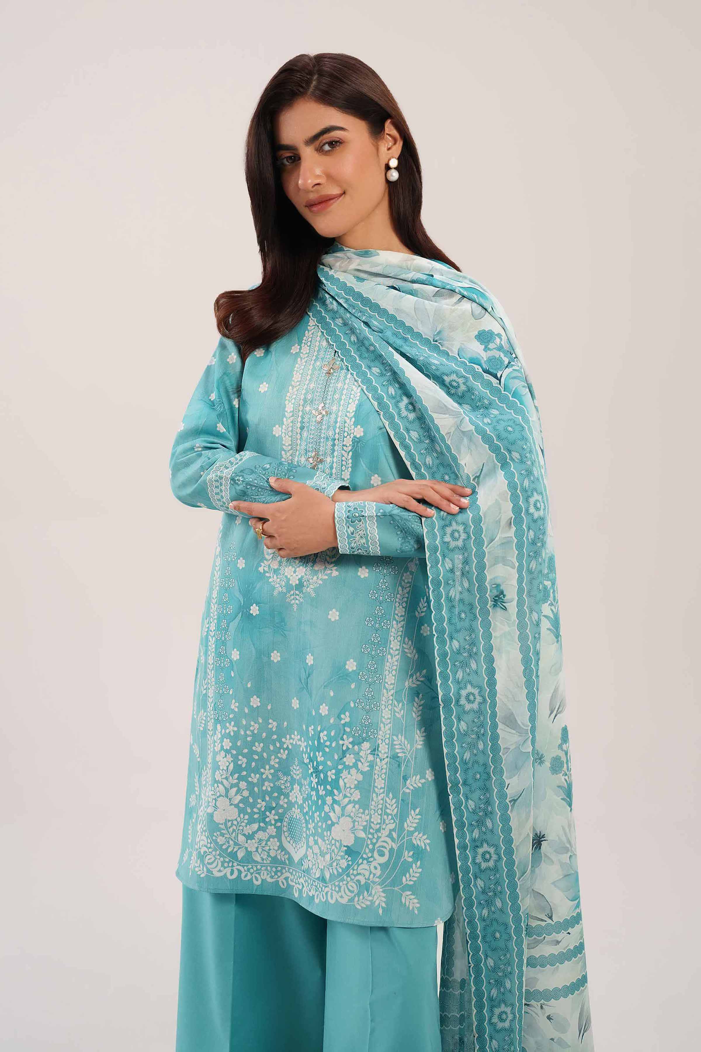 2 Piece - Digital Printed Suit - 42601001 for Women - Unstitched Collection | Nishat | Shop Online