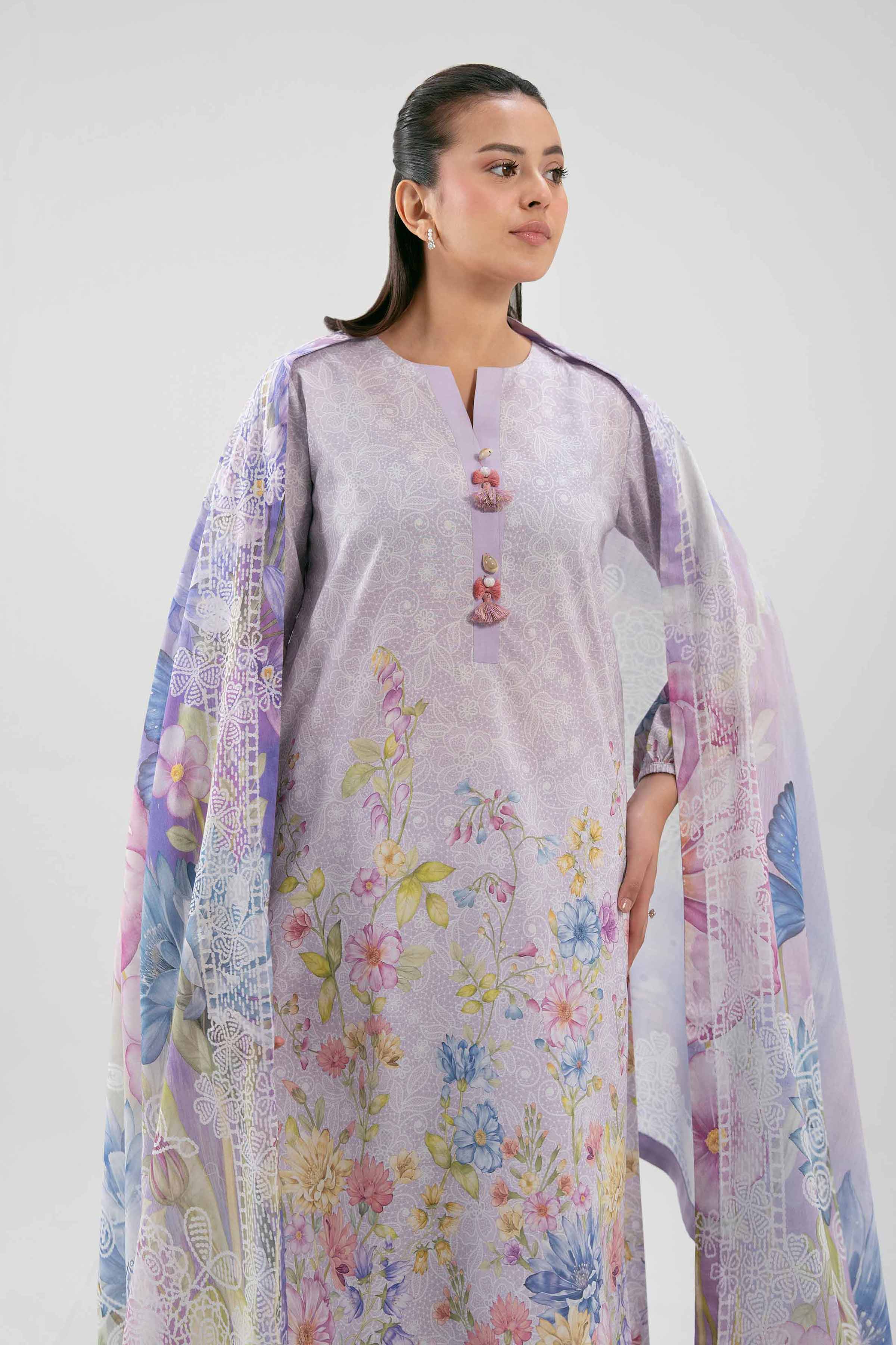 2 Piece - Digital Printed Suit - 42601010 for Women - Unstitched Collection | Nishat | Shop Online