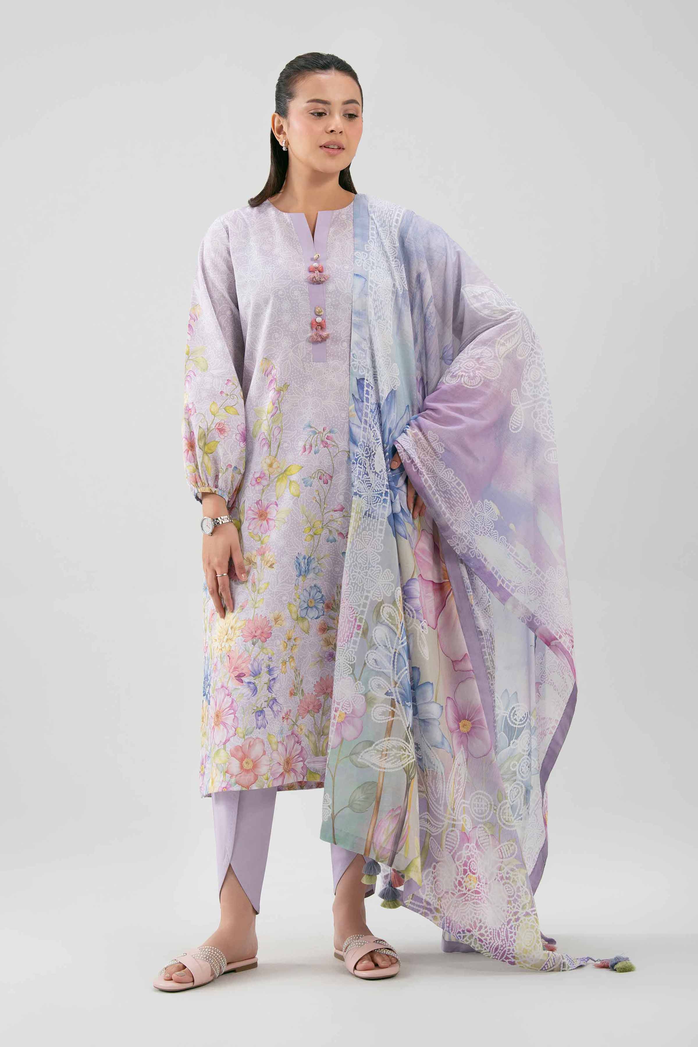 2 Piece - Digital Printed Suit - 42601010 for Women - Unstitched Collection | Nishat | Shop Online