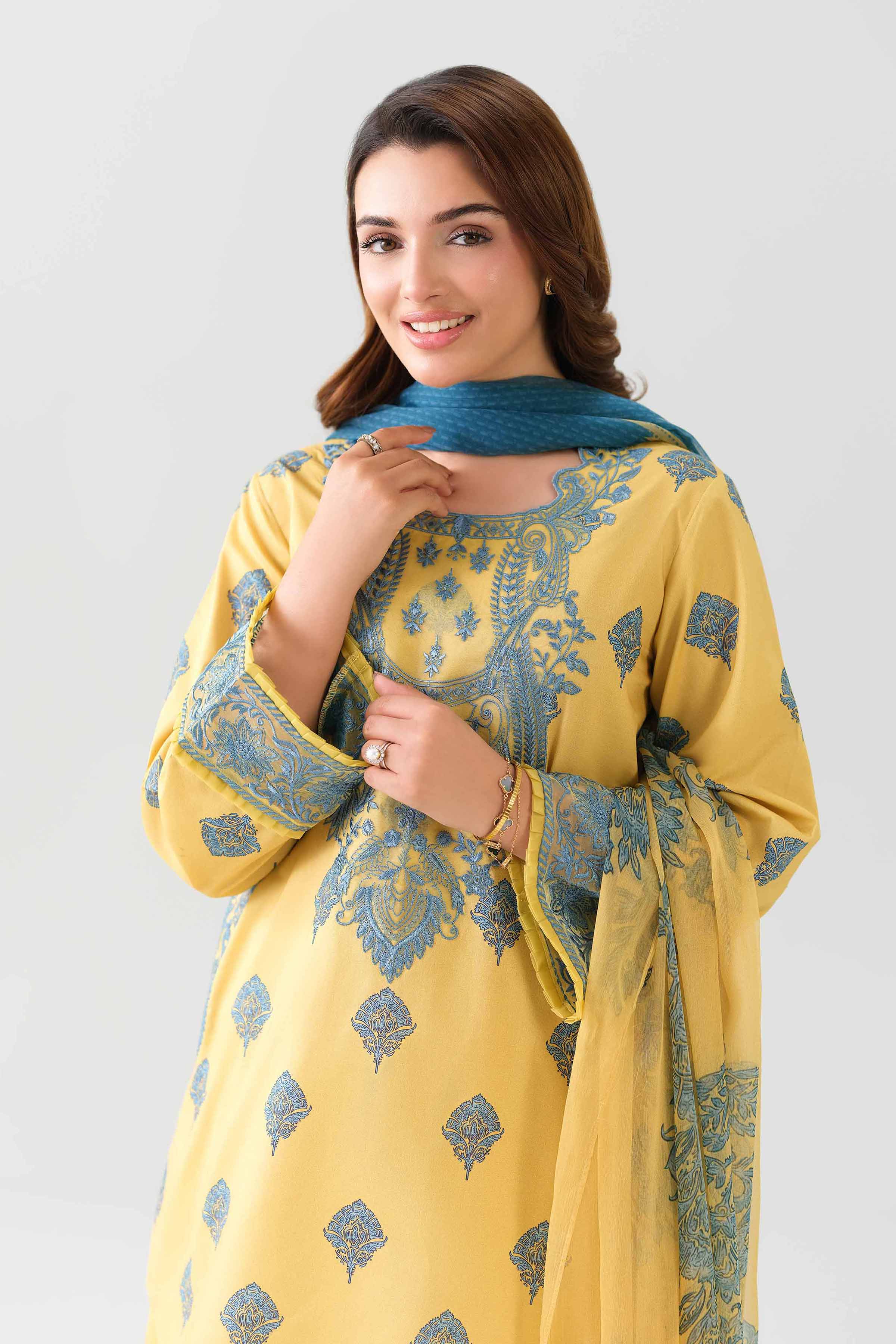 2 Piece - Digital Printed Embroidered Suit - 42601013 for Women - Unstitched Collection | Nishat | Shop Online