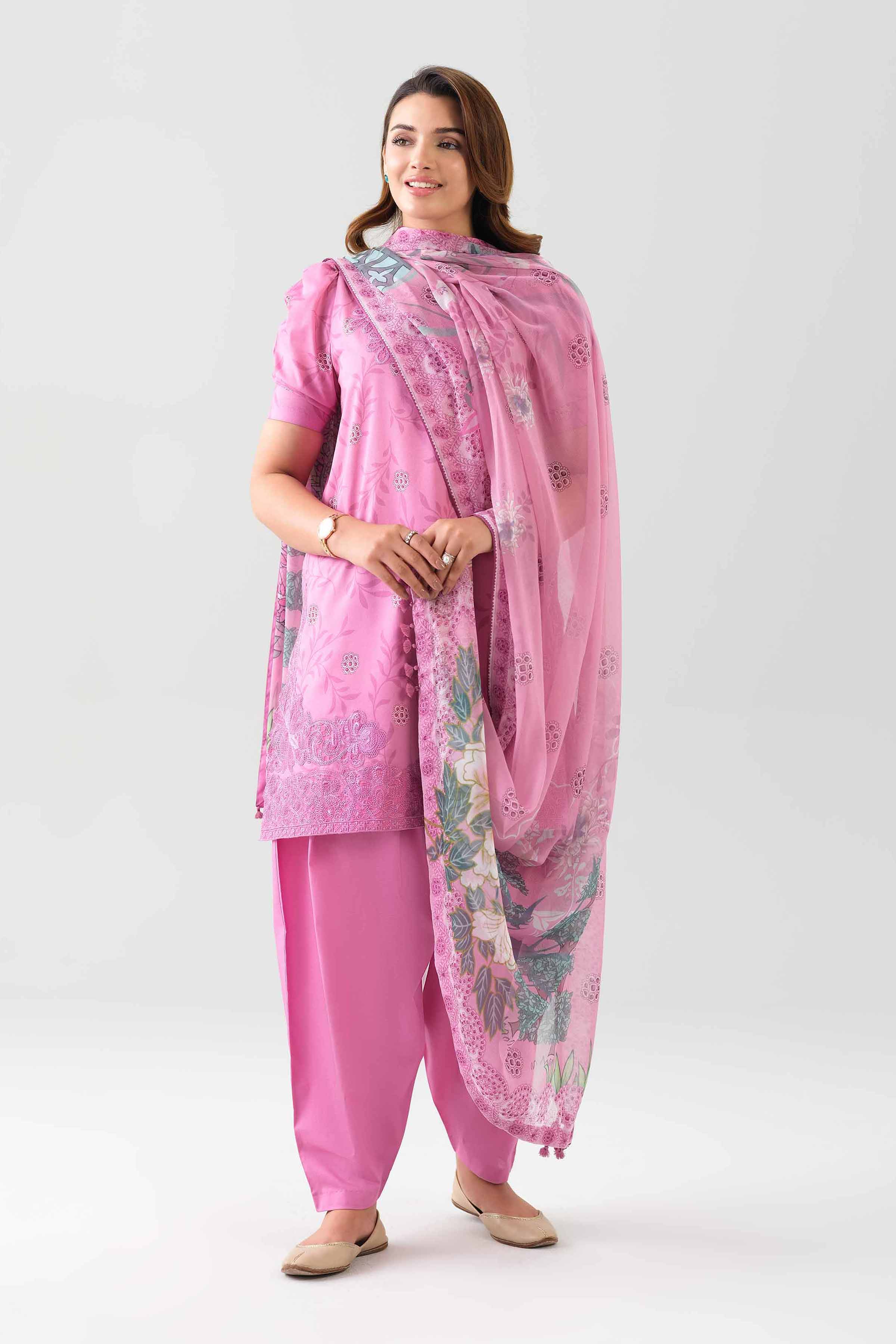 2 Piece - Digital Printed Embroidered Suit - 42601015 for Women - Unstitched Collection | Nishat | Shop Online