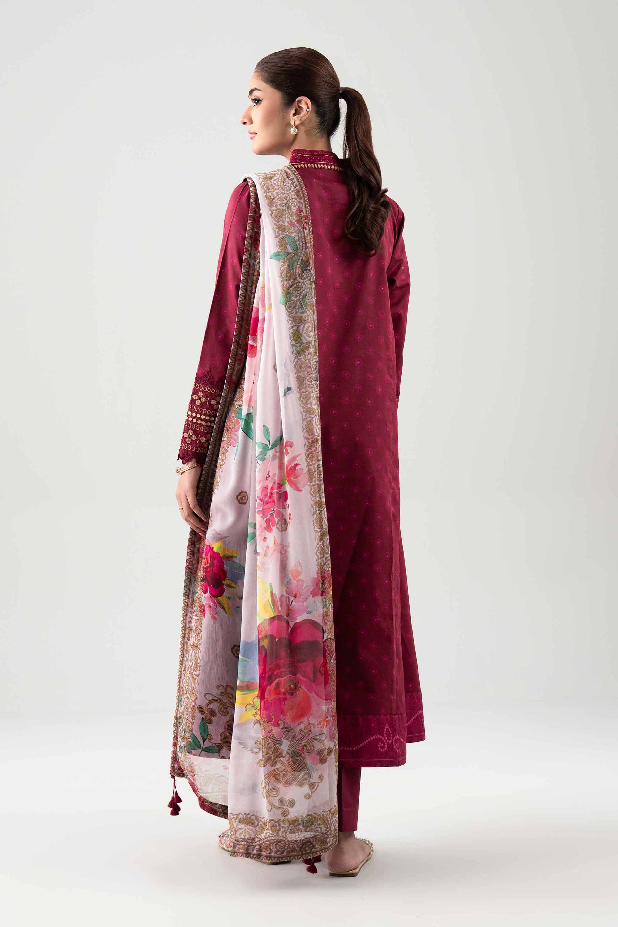 2 Piece - Digital Printed Embroidered Suit - 42601017