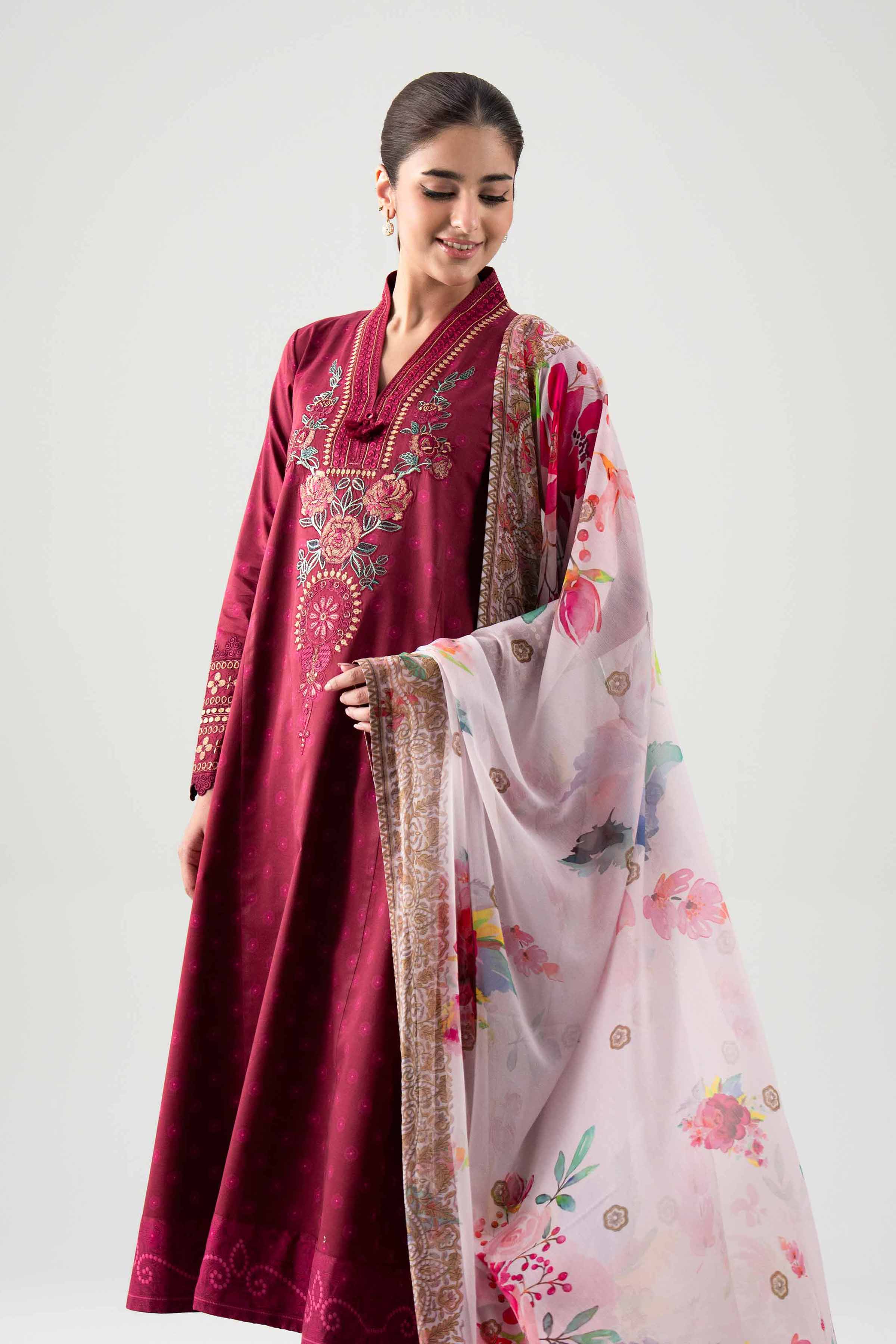 2 Piece - Digital Printed Embroidered Suit - 42601017