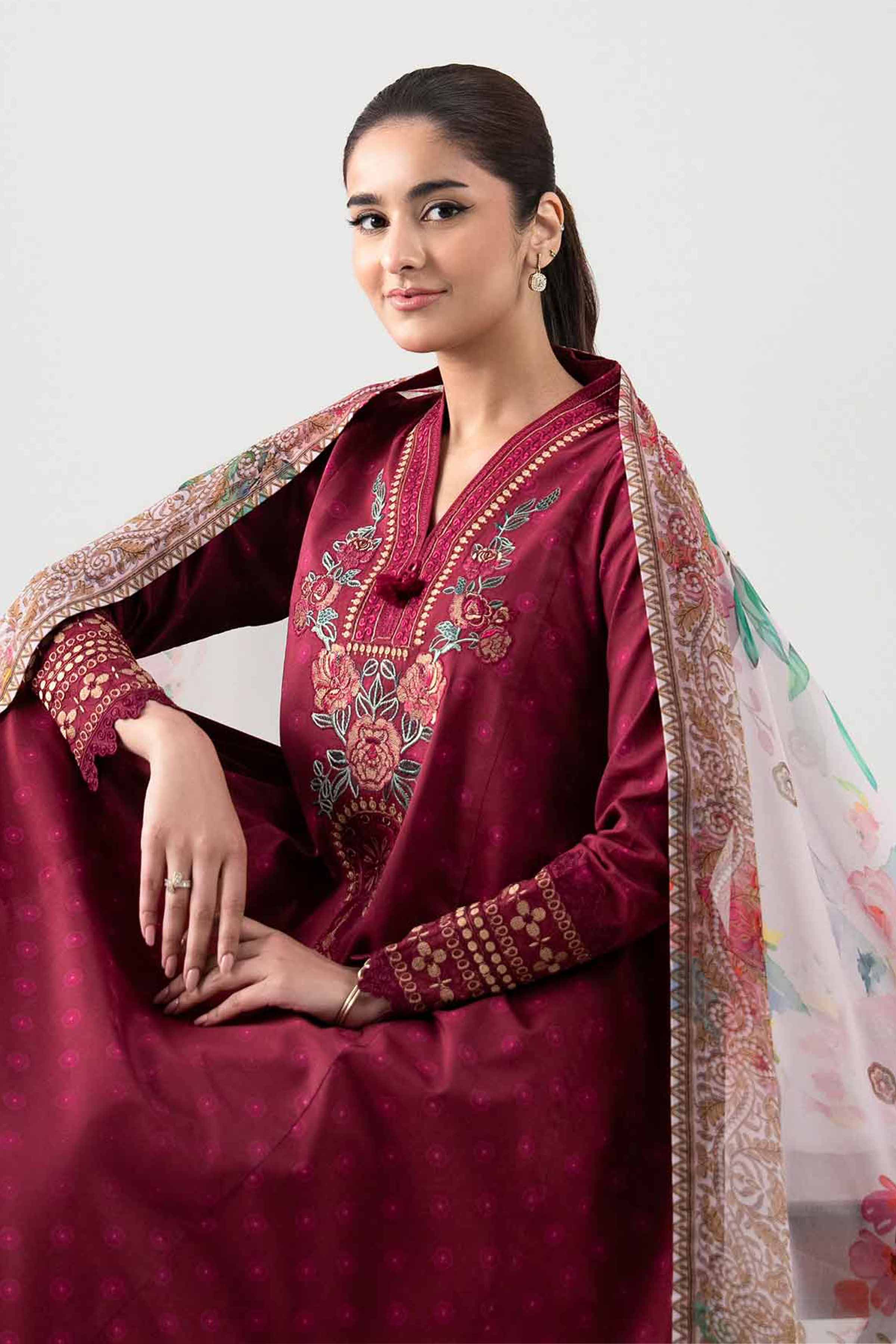 2 Piece - Digital Printed Embroidered Suit - 42601017 for Women - Unstitched Collection | Nishat | Shop Online