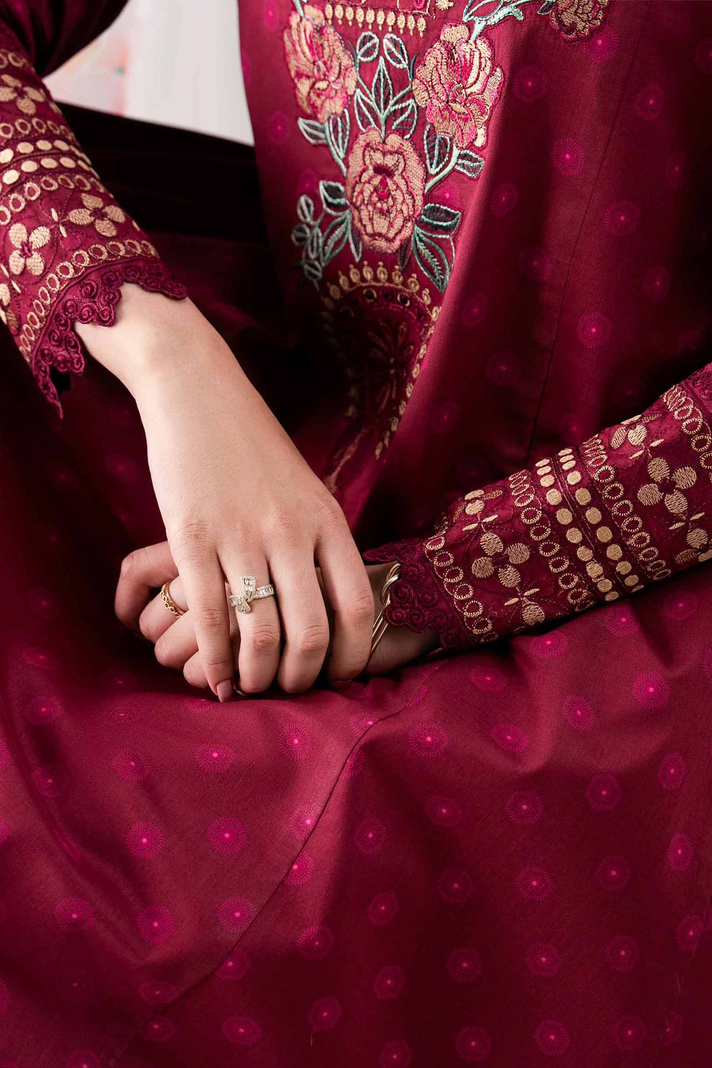 2 Piece - Digital Printed Embroidered Suit - 42601017