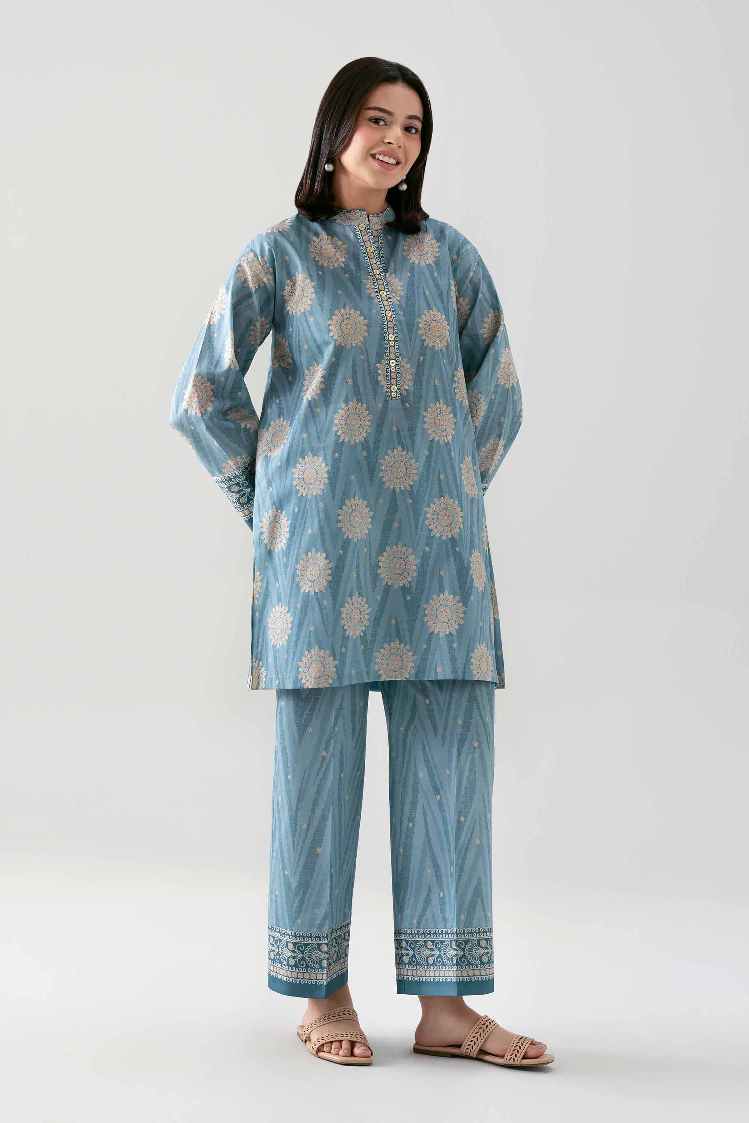 2 Piece - Printed Suit - 42601043 for Women - Unstitched Collection | Nishat | Shop Online