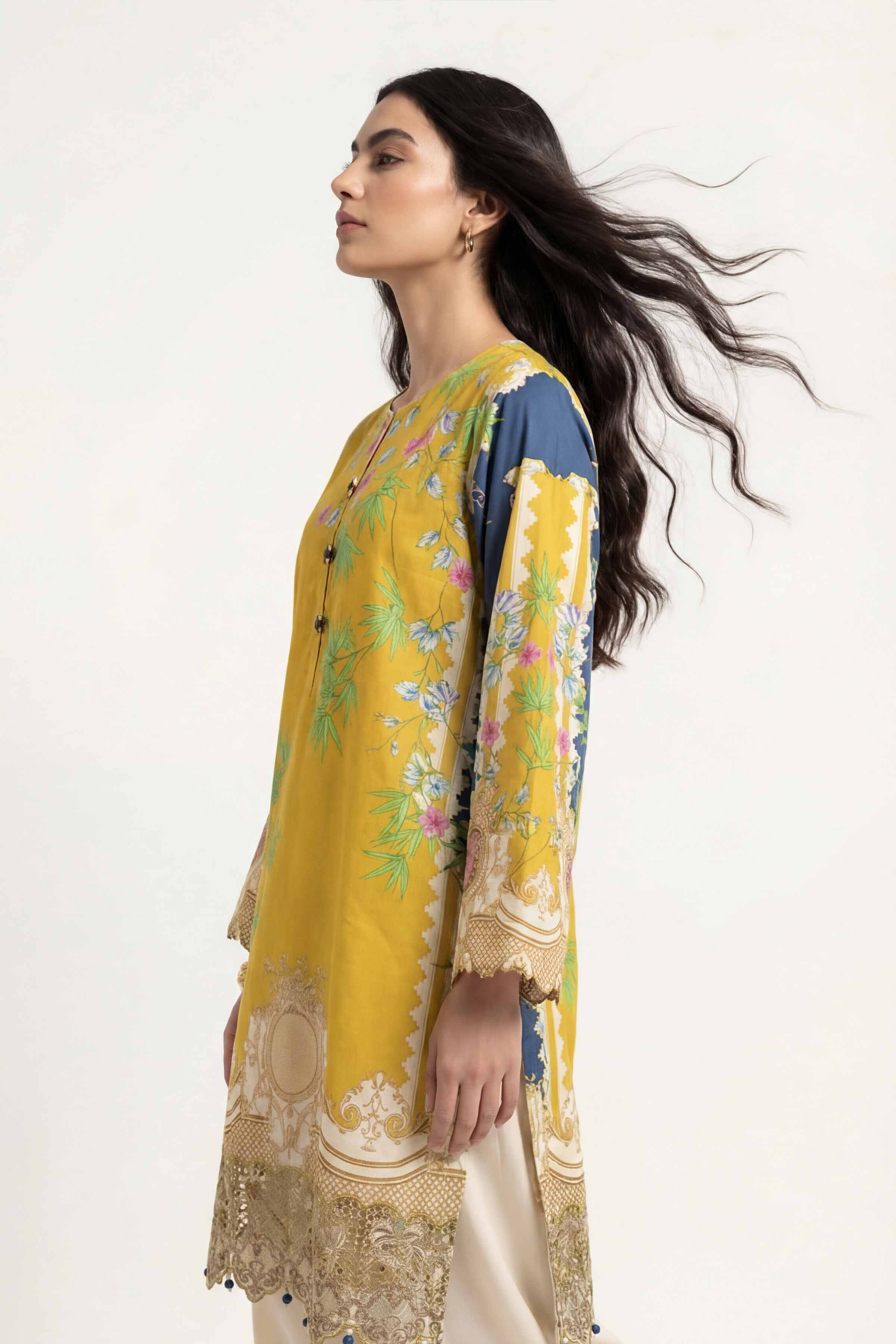 2 Piece - Digital Printed Embroidered Suit - 42601056