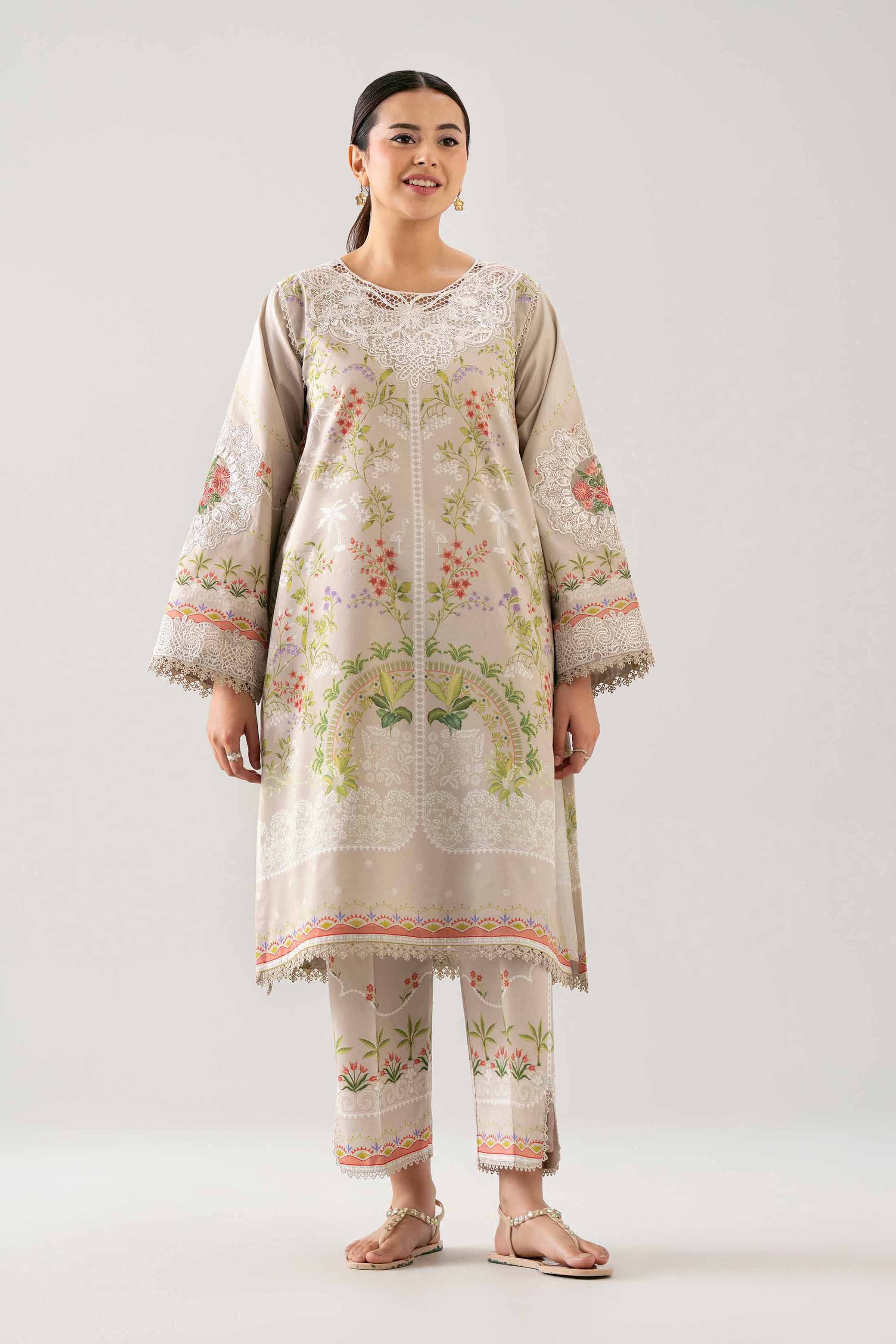 2 Piece - Digital Printed Embroidered Suit - 42601057 for Women - Unstitched Collection | Nishat | Shop Online