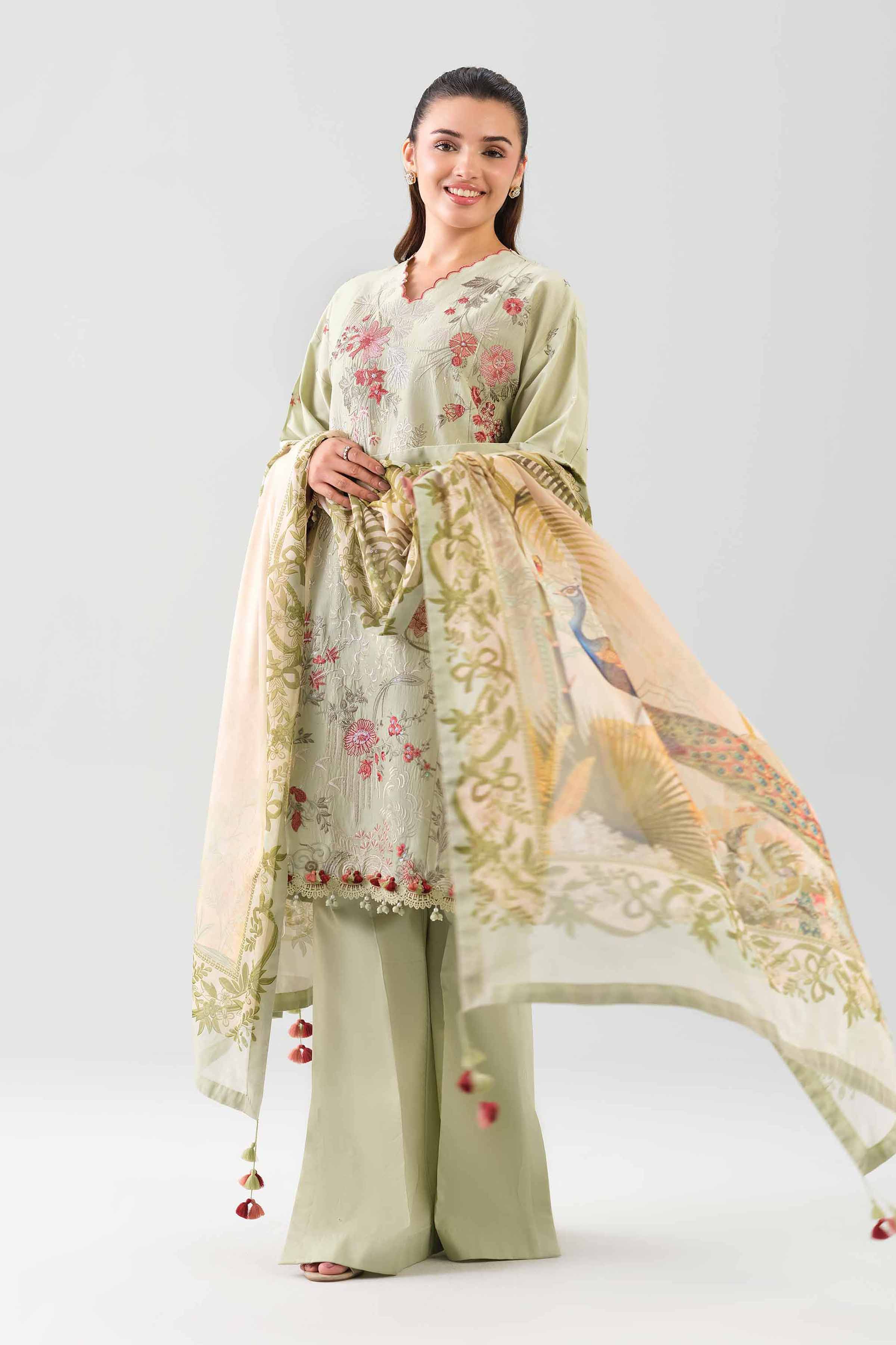 3 Piece - Digital Printed Embroidered Suit - 42601074 for Women - Unstitched Collection | Nishat | Shop Online