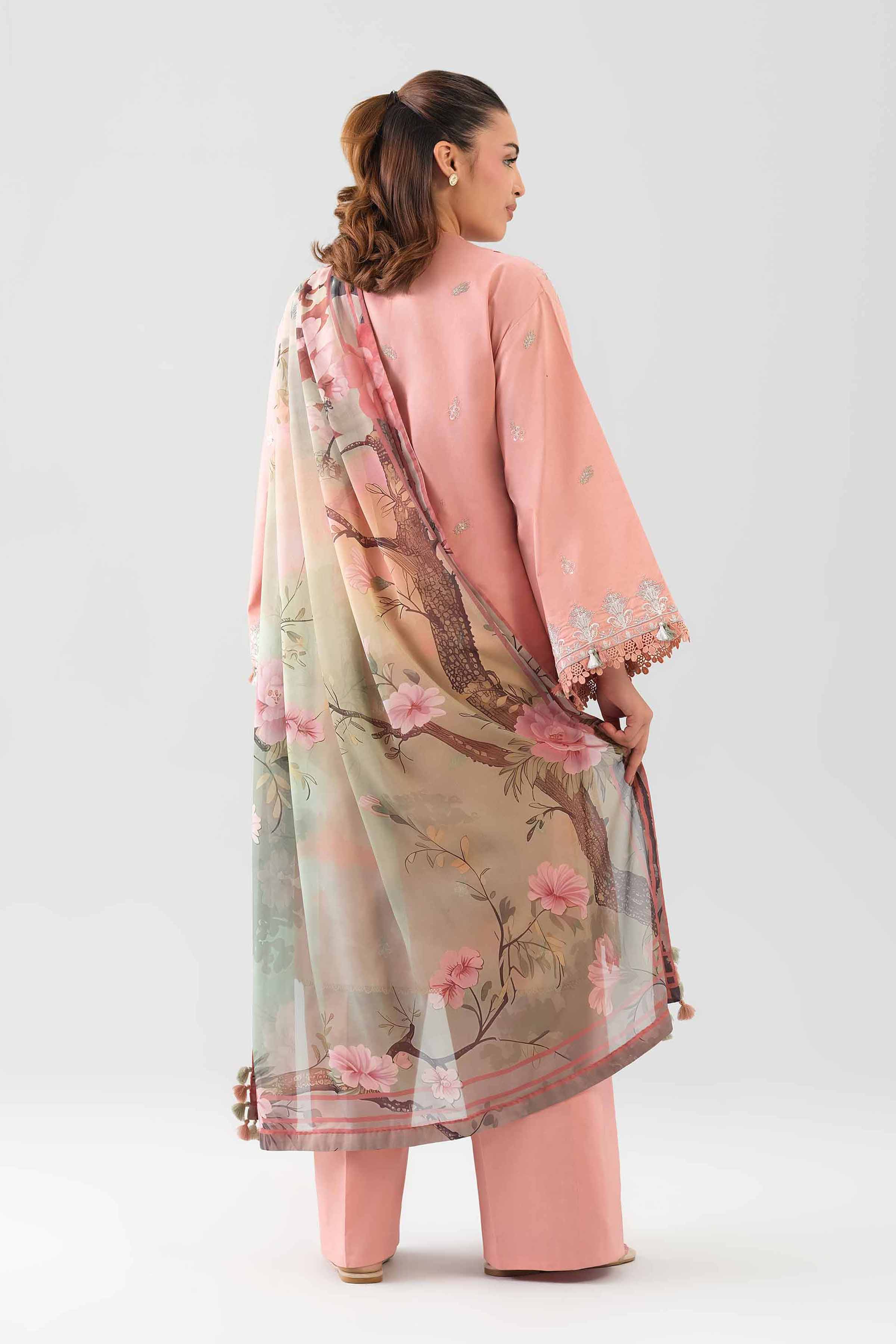 3 Piece - Digital Printed Embroidered Suit - 42601079