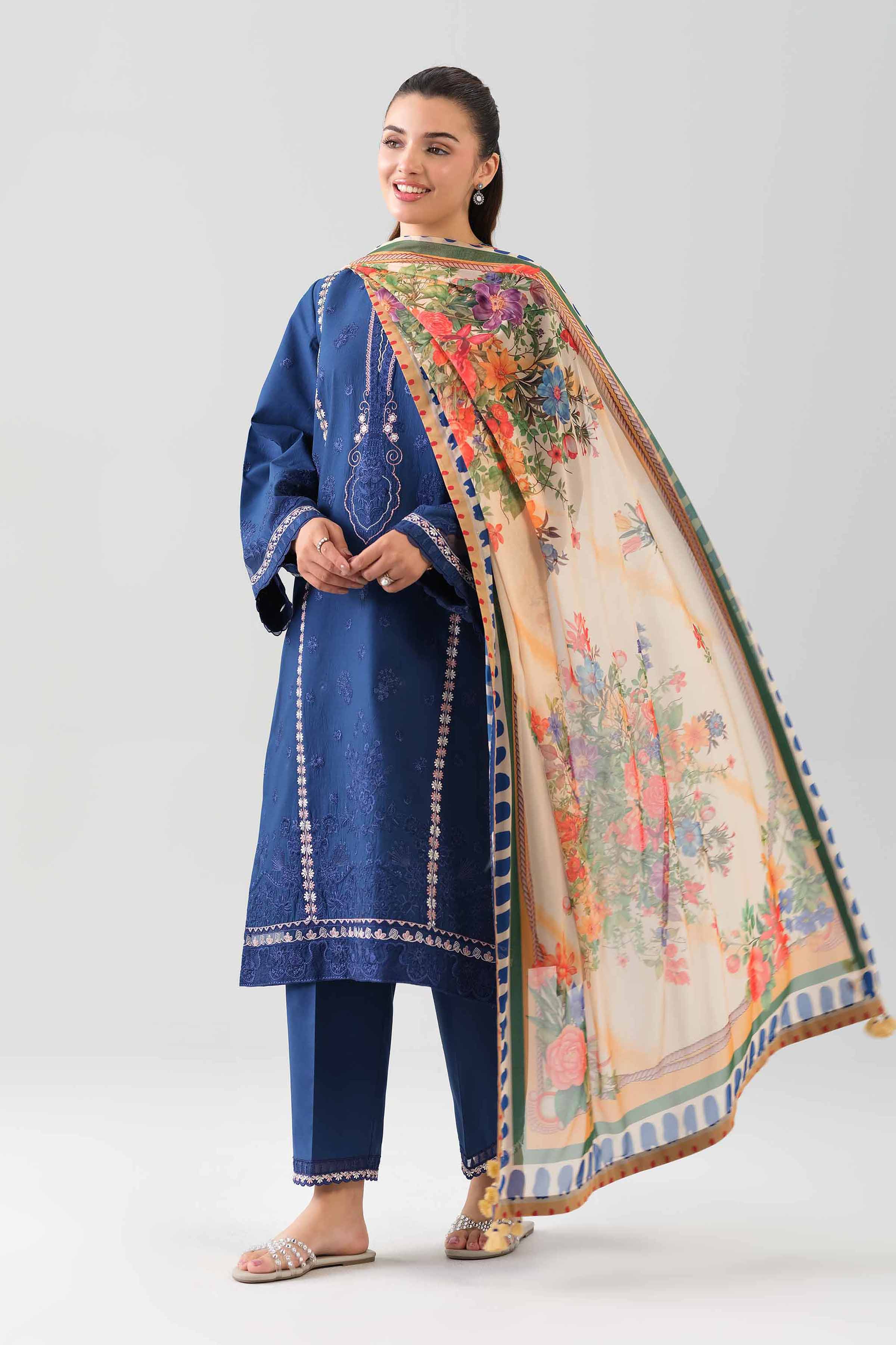 3 Piece - Digital Printed Embroidered Suit - 42601080 for Women - Unstitched Collection | Nishat | Shop Online