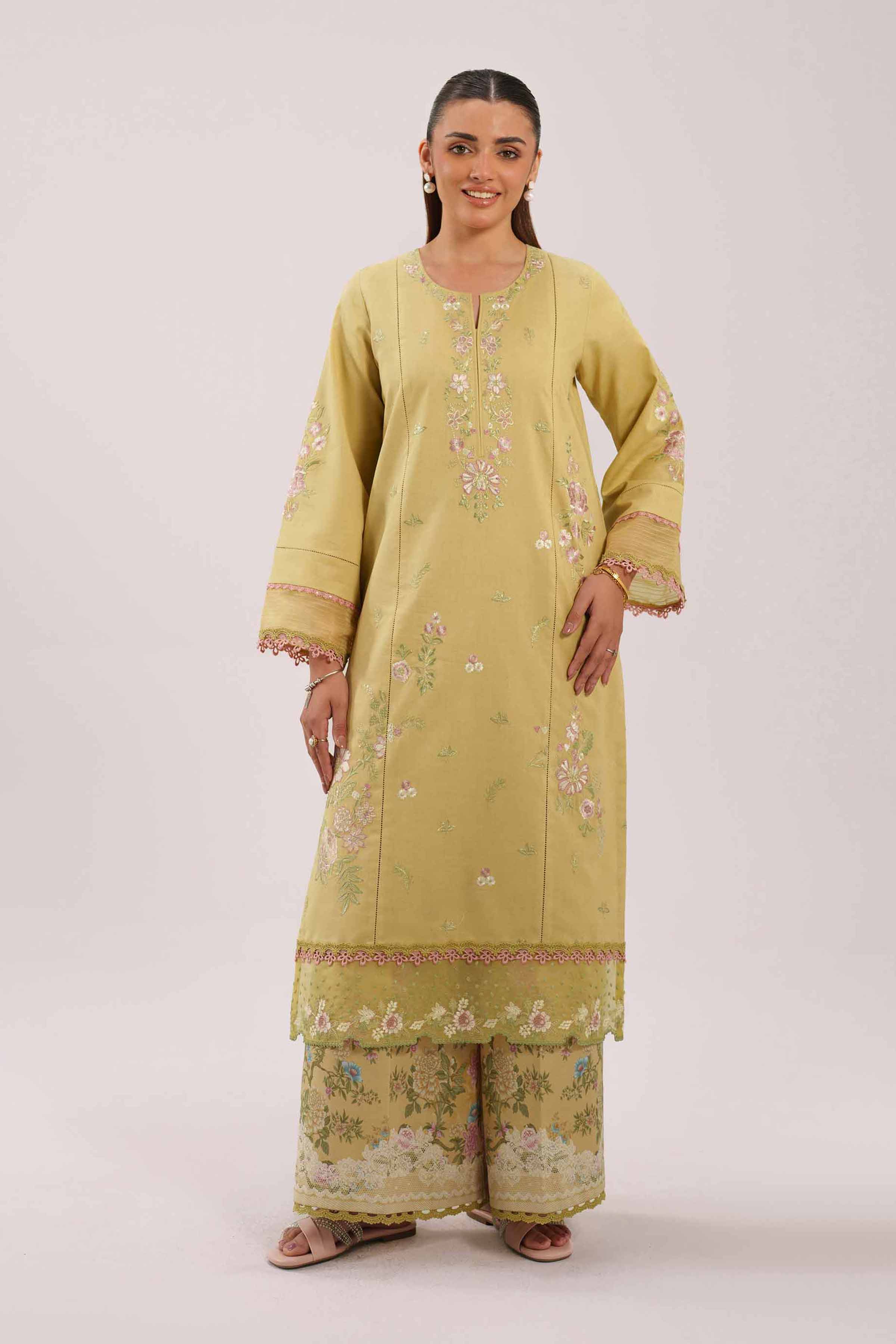 2 Piece - Digital Printed Embroidered Suit - 42601082 for Women - Unstitched Collection | Nishat | Shop Online