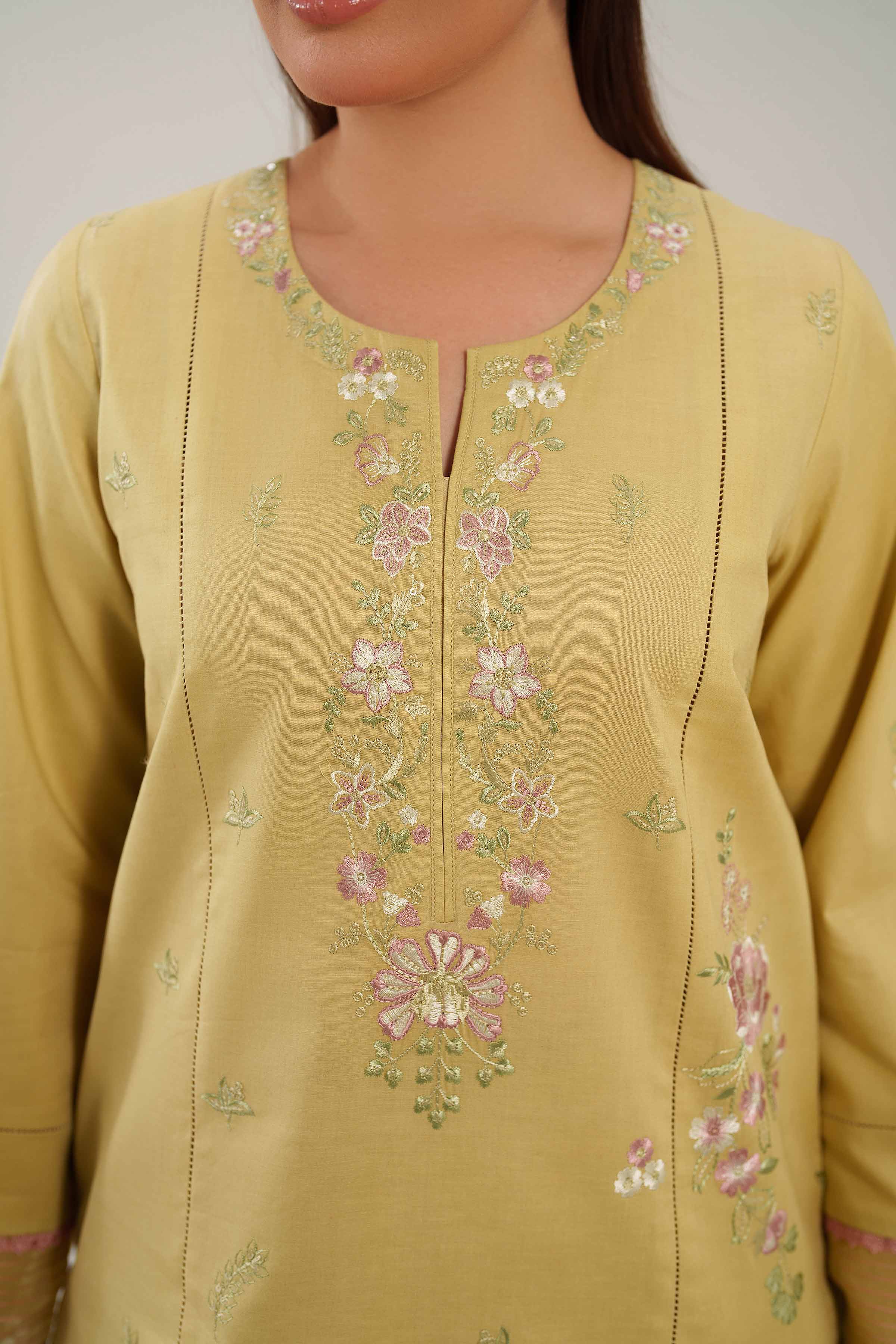 2 Piece - Digital Printed Embroidered Suit - 42601082