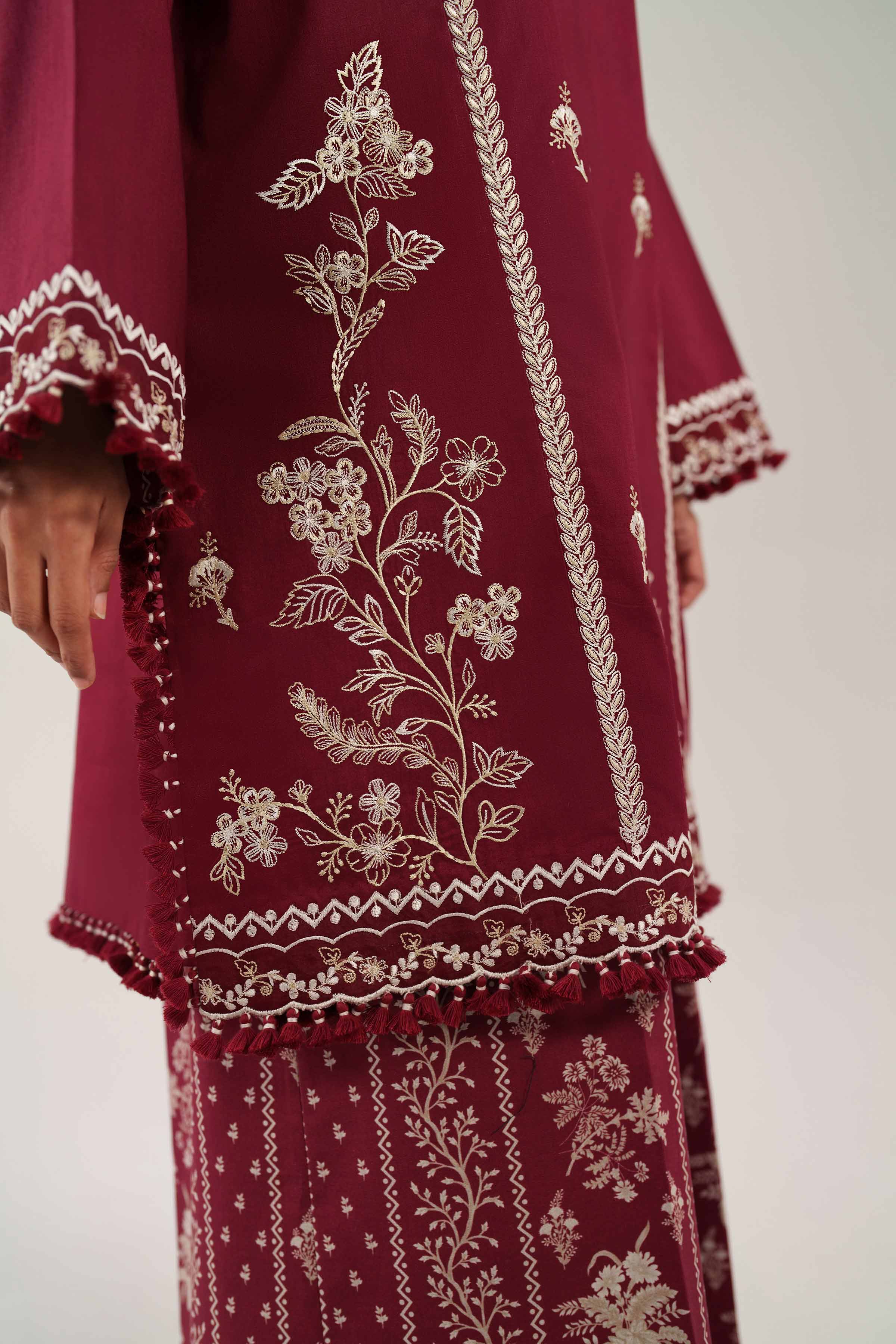 2 Piece - Digital Printed Embroidered Suit - 42601088