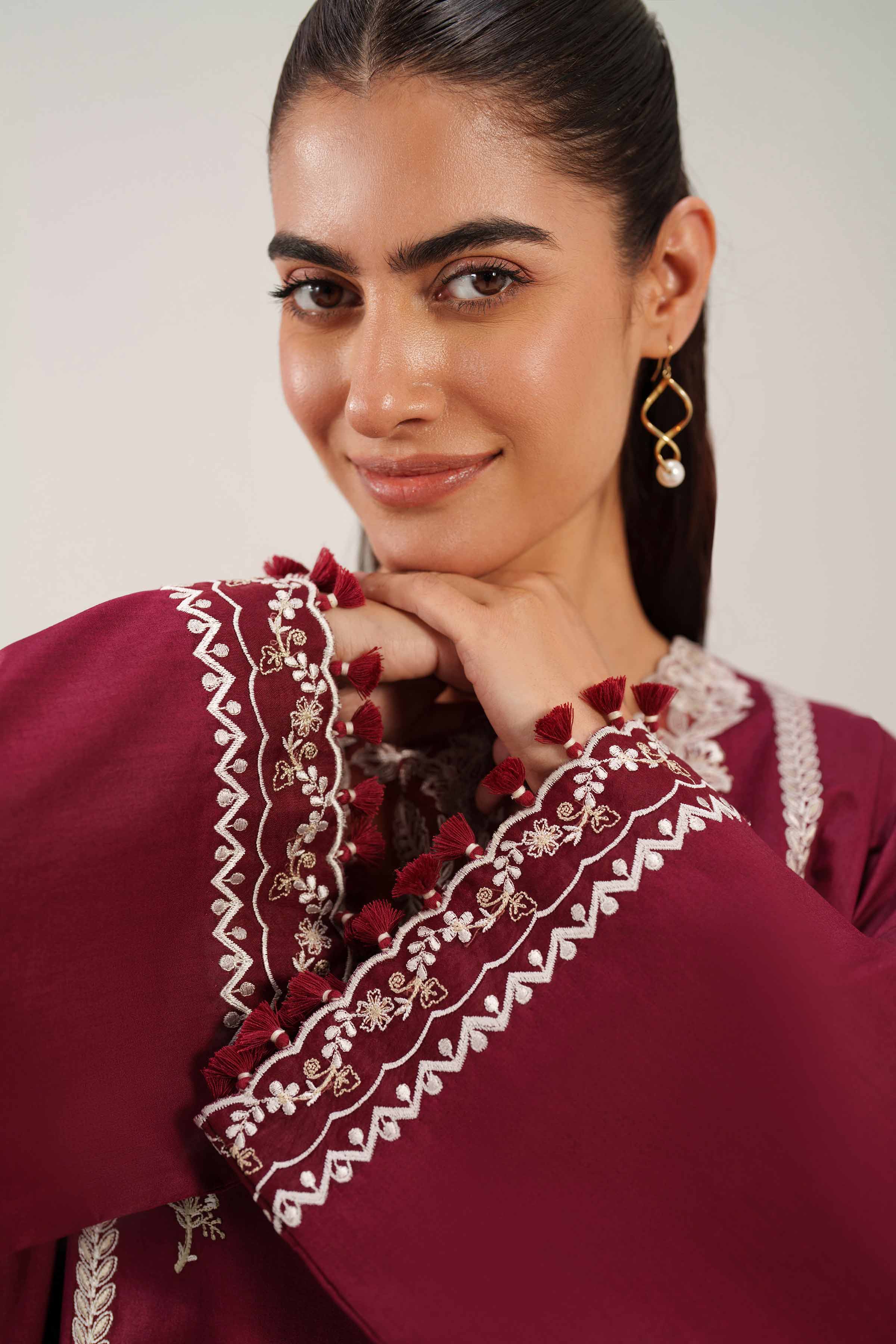 2 Piece - Digital Printed Embroidered Suit - 42601088