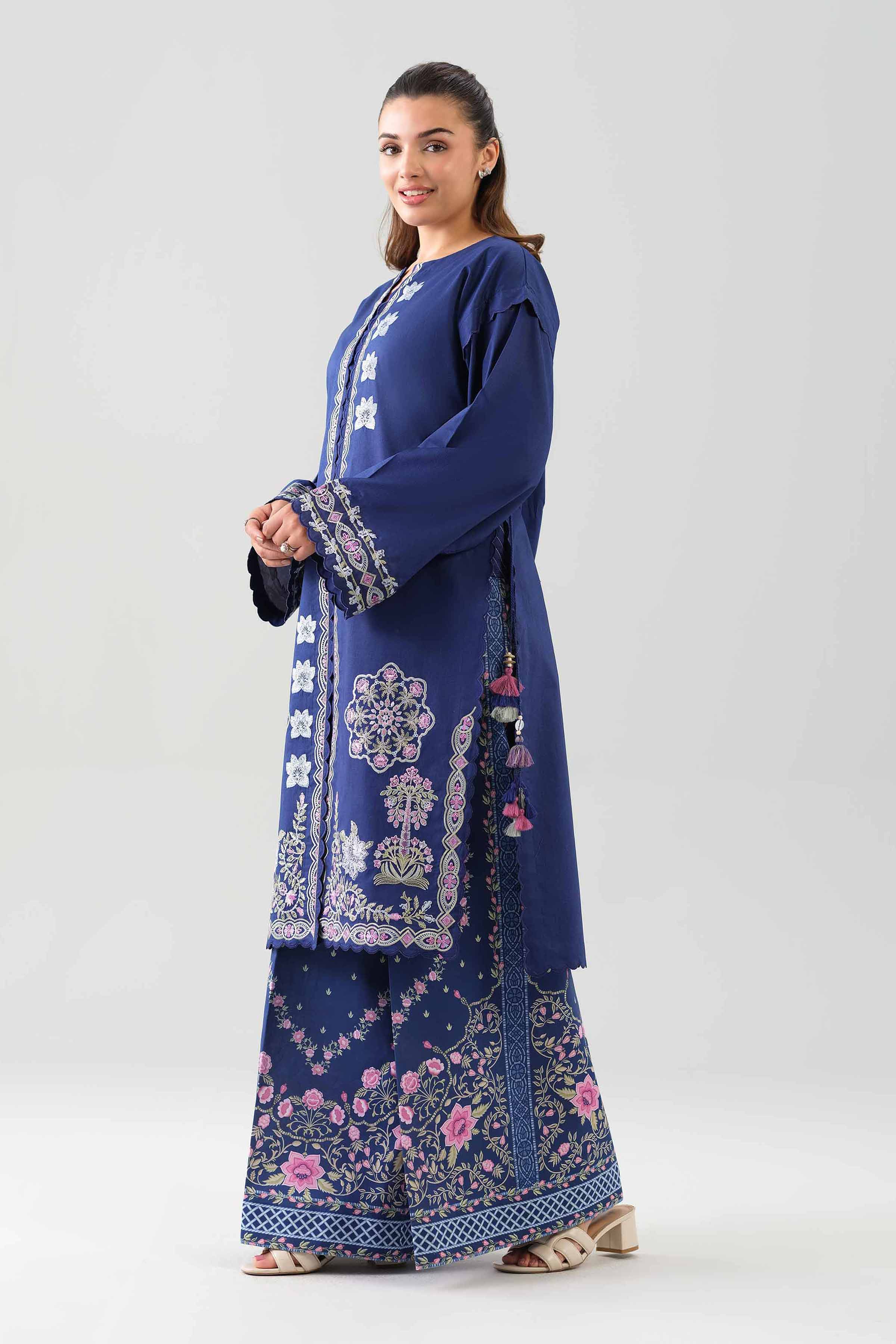 2 Piece - Digital Printed Embroidered Suit - 42601090