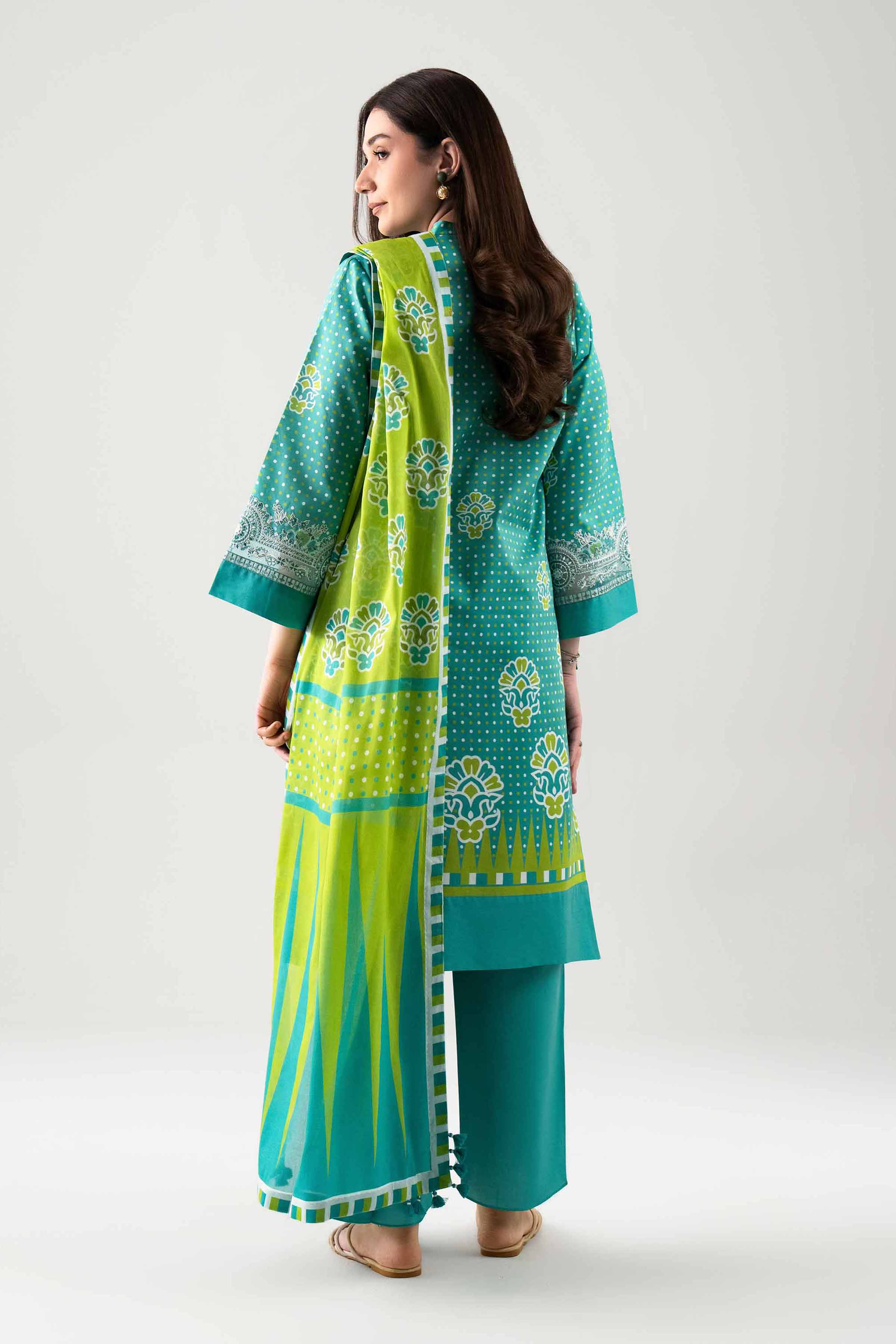 3 Piece - Digital Printed Embroidered Suit - 42601105